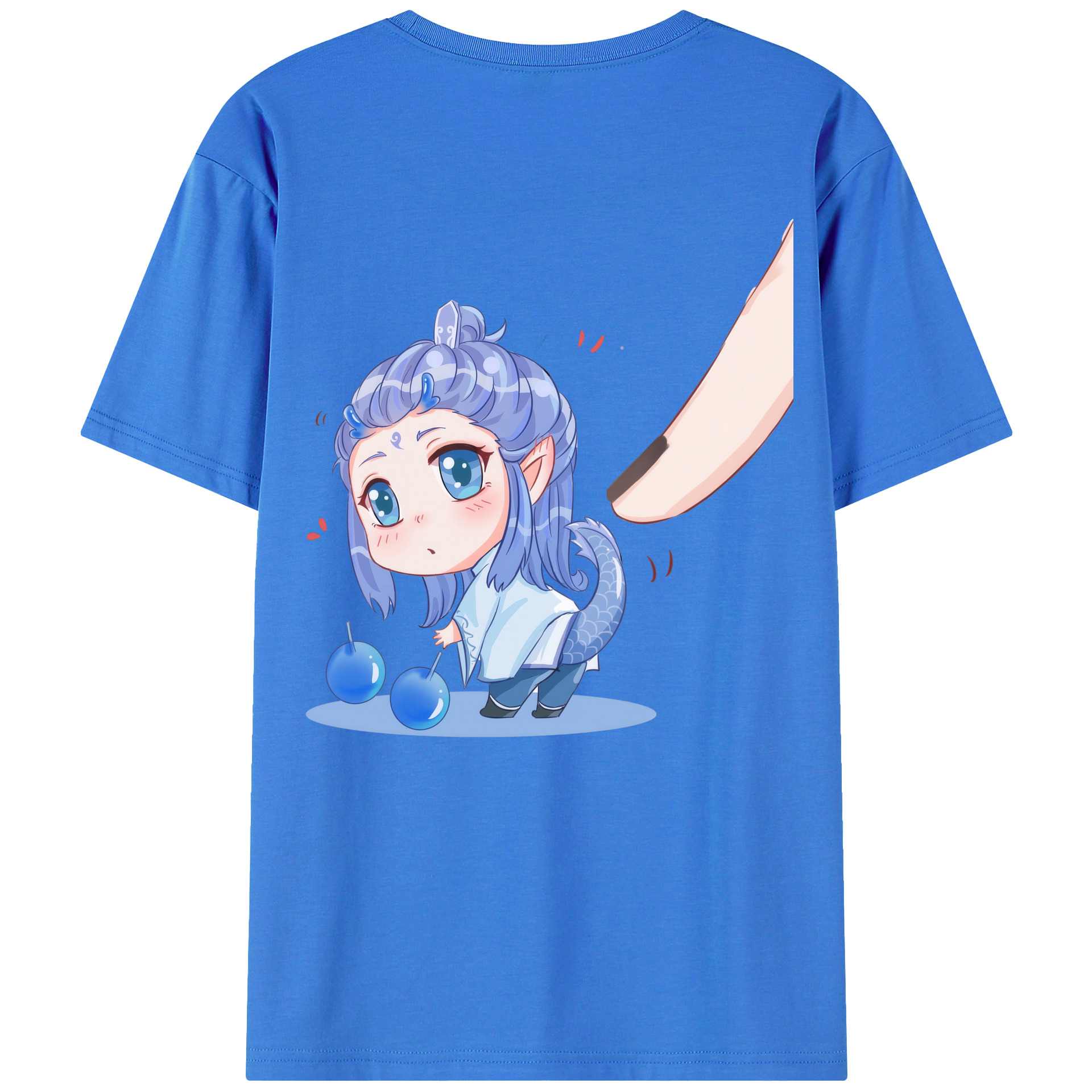 （画像用） Ne Zha 2 ナタ 魔童の大暴れ 綿100％半袖Tシャツ（背面プリント）