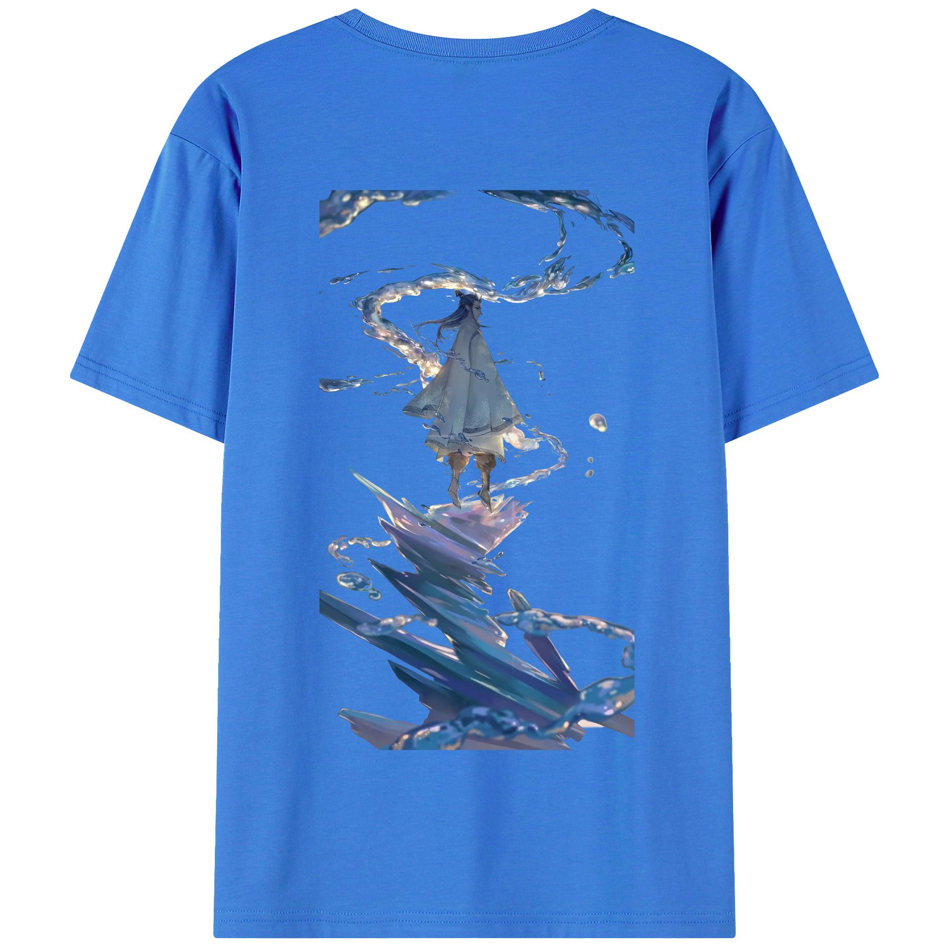 （画像用） Ne Zha 2 ナタ 魔童の大暴れ 綿100％半袖Tシャツ（背面プリント）