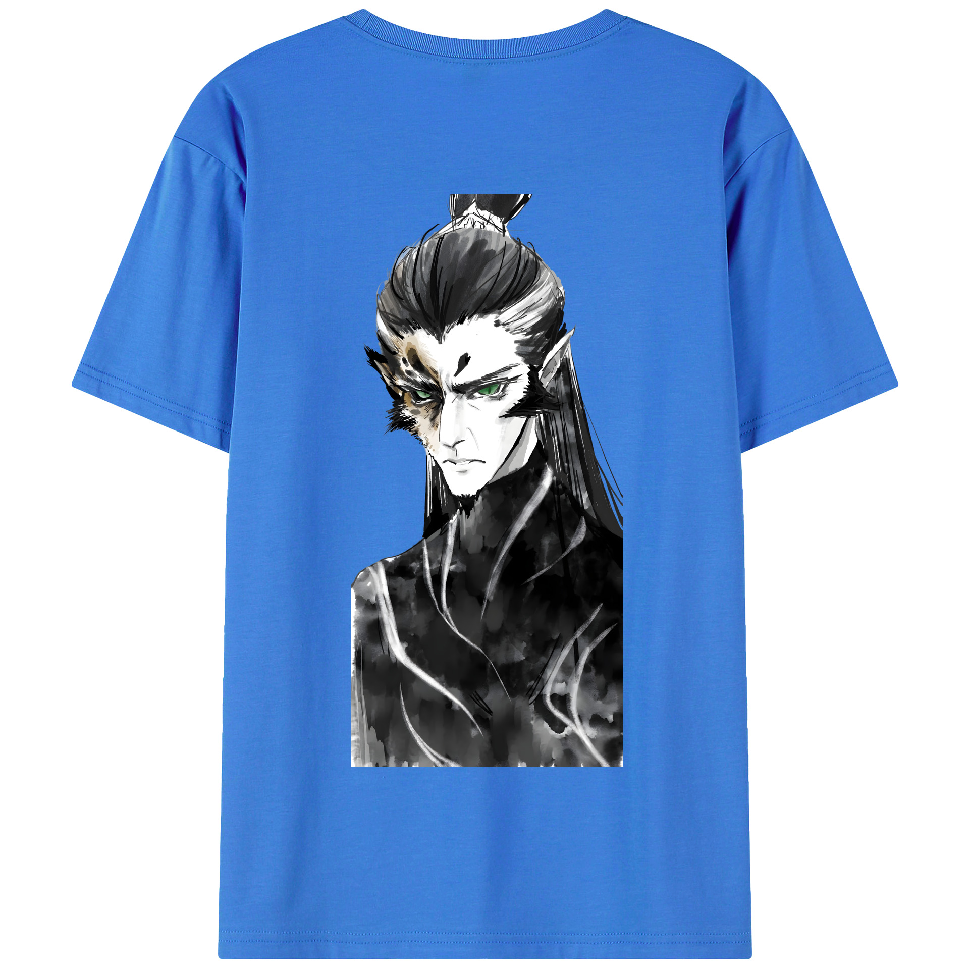 （画像用） Ne Zha 2 ナタ 魔童の大暴れ 綿100％半袖Tシャツ（背面プリント）