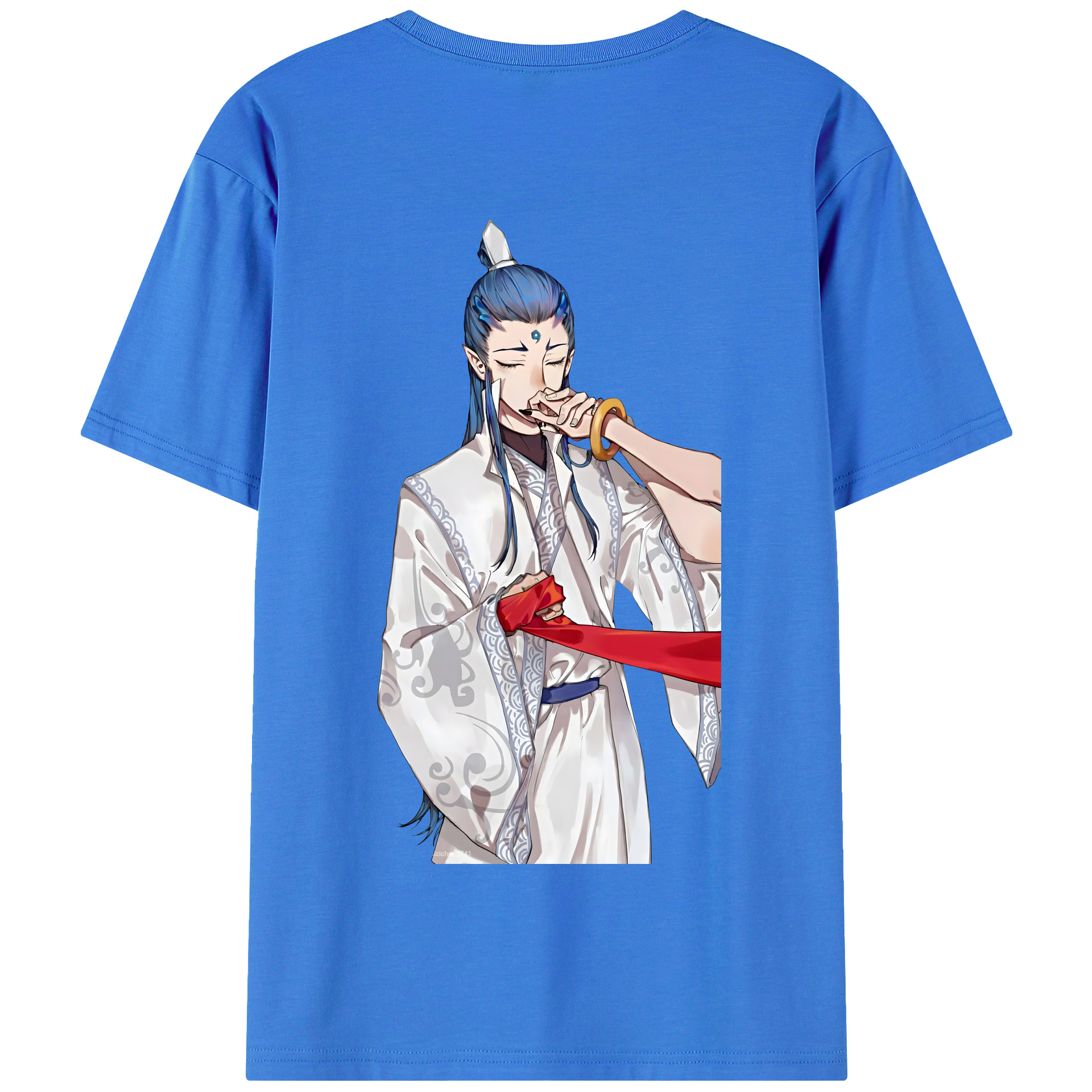 （画像用） Ne Zha 2 ナタ 魔童の大暴れ 綿100％半袖Tシャツ（背面プリント）