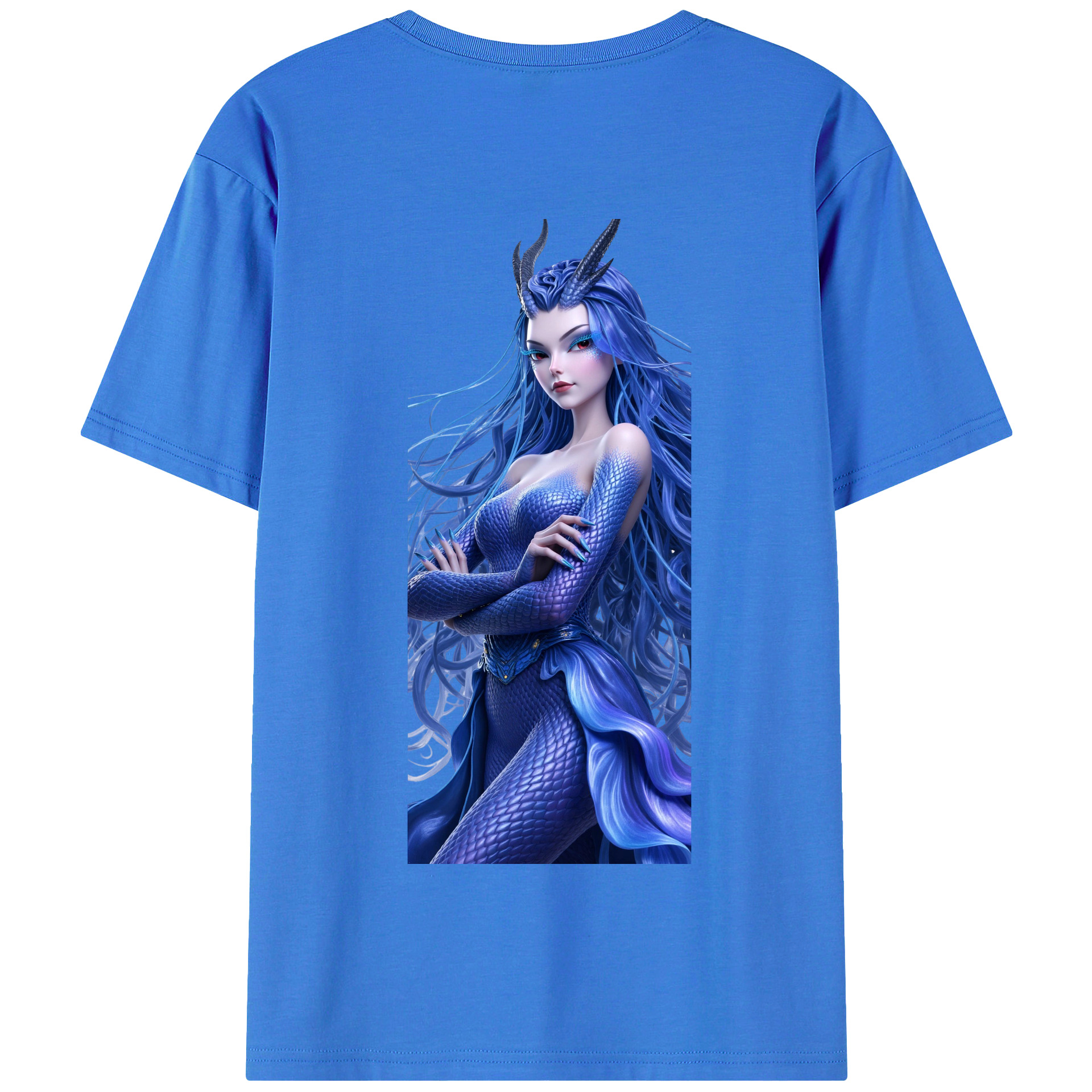 （画像用） Ne Zha 2 ナタ 魔童の大暴れ 綿100％半袖Tシャツ（背面プリント）
