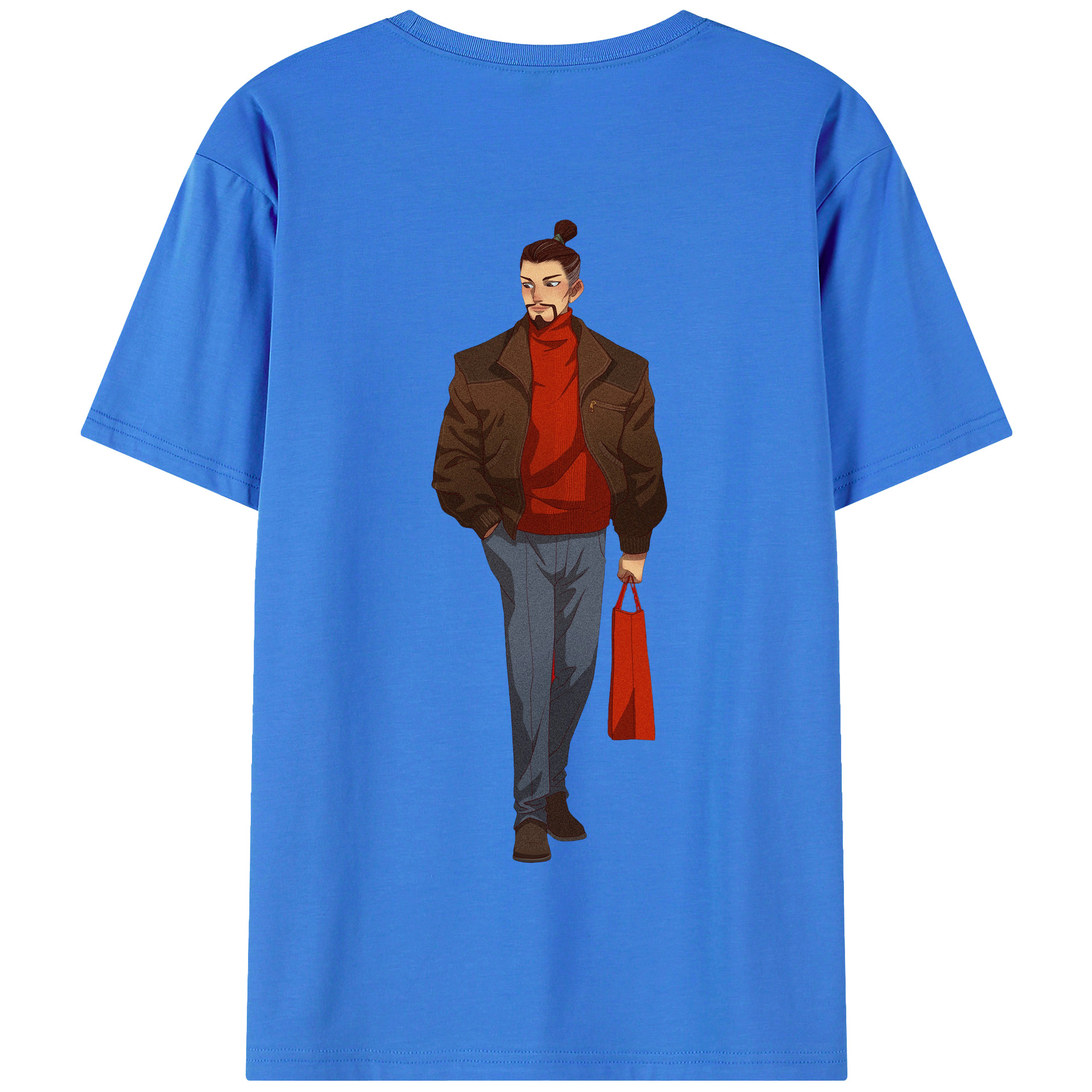 （画像用） Ne Zha 2 ナタ 魔童の大暴れ 綿100％半袖Tシャツ（背面プリント）