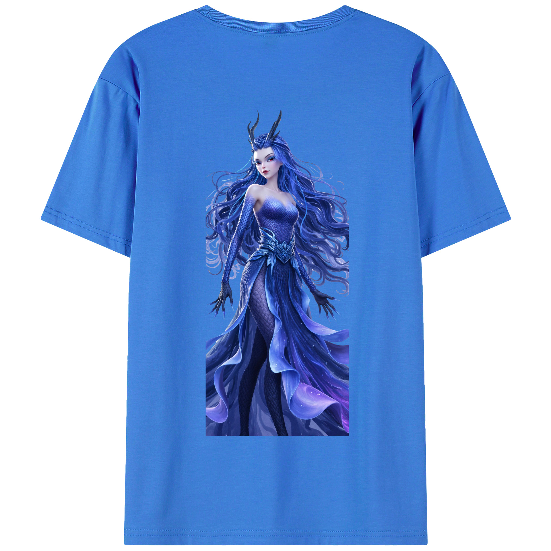 （画像用） Ne Zha 2 ナタ 魔童の大暴れ 綿100％半袖Tシャツ（背面プリント）