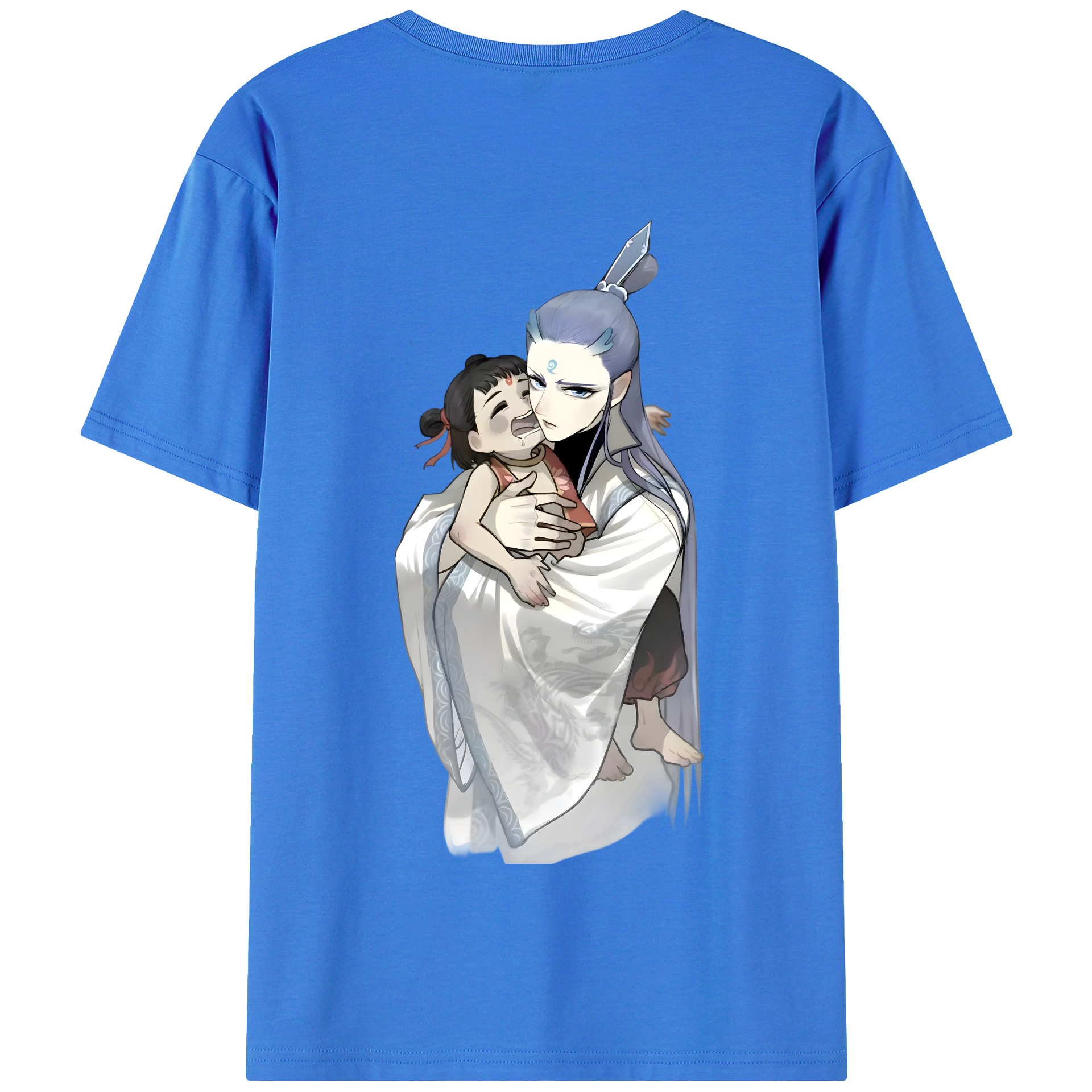 （画像用） Ne Zha 2 ナタ 魔童の大暴れ 綿100％半袖Tシャツ（背面プリント）