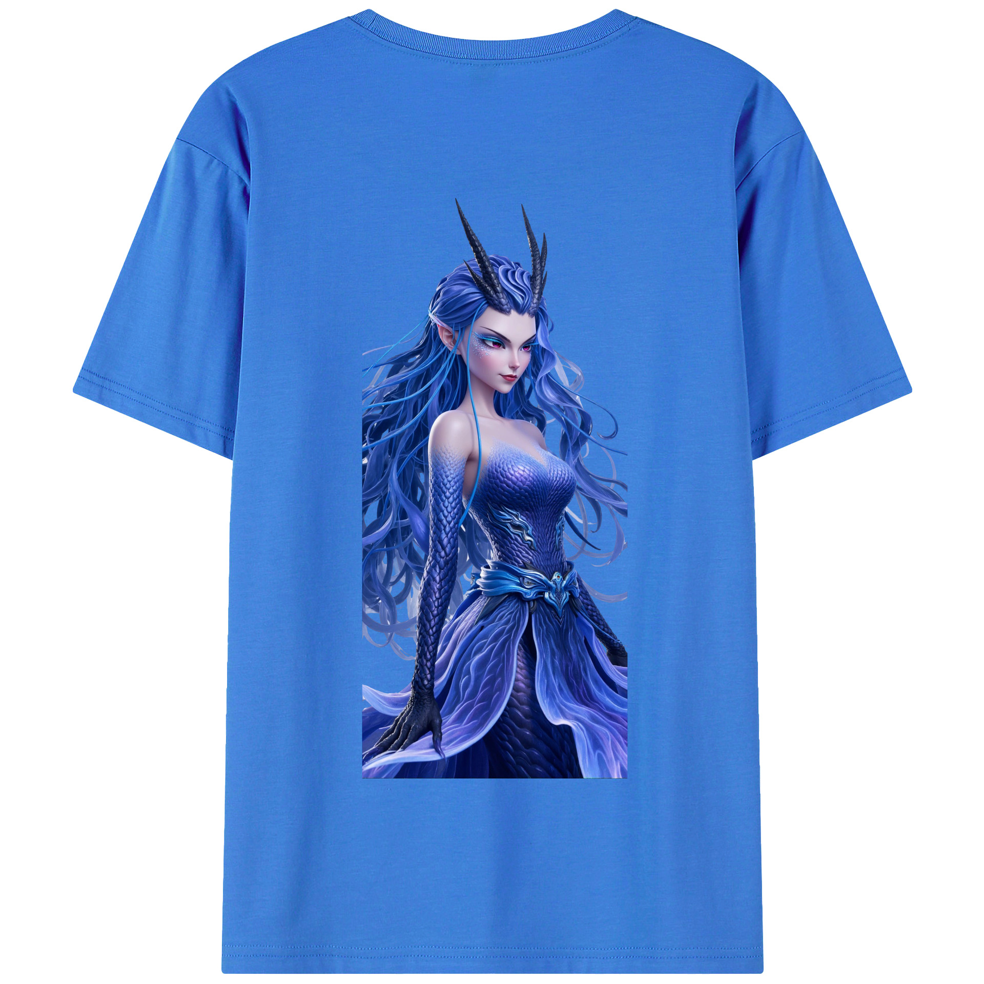 （画像用） Ne Zha 2 ナタ 魔童の大暴れ 綿100％半袖Tシャツ（背面プリント）