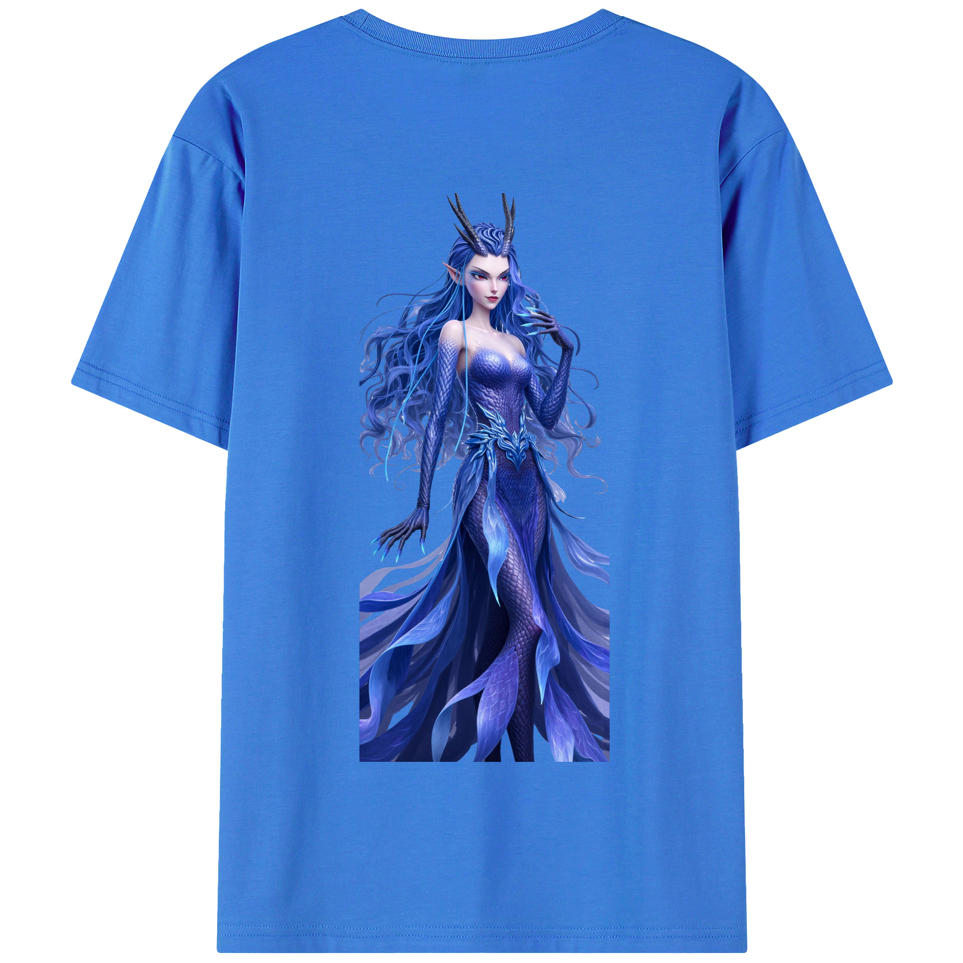 （画像用） Ne Zha 2 ナタ 魔童の大暴れ 綿100％半袖Tシャツ（背面プリント）