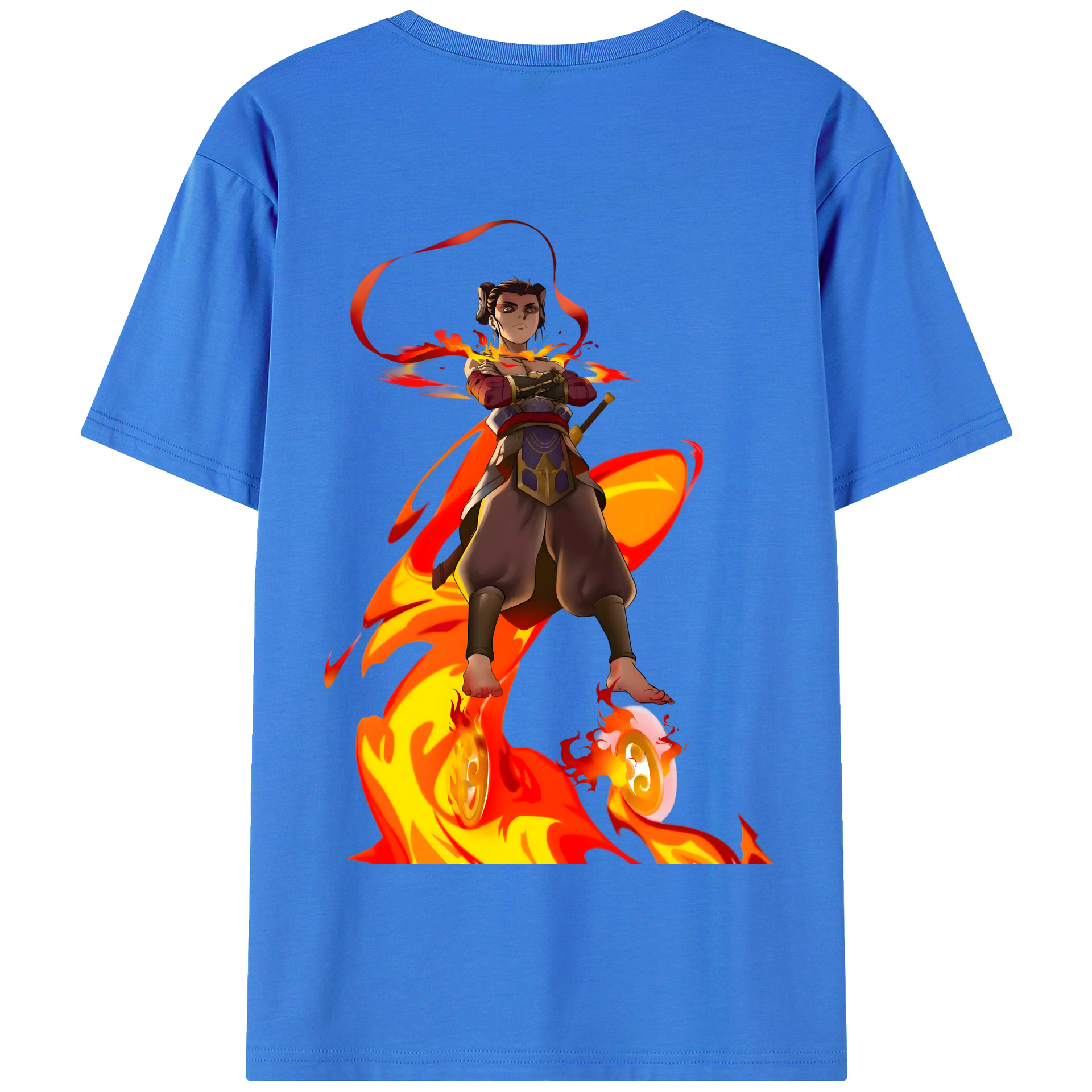 （画像用） Ne Zha 2 ナタ 魔童の大暴れ 綿100％半袖Tシャツ（背面プリント）