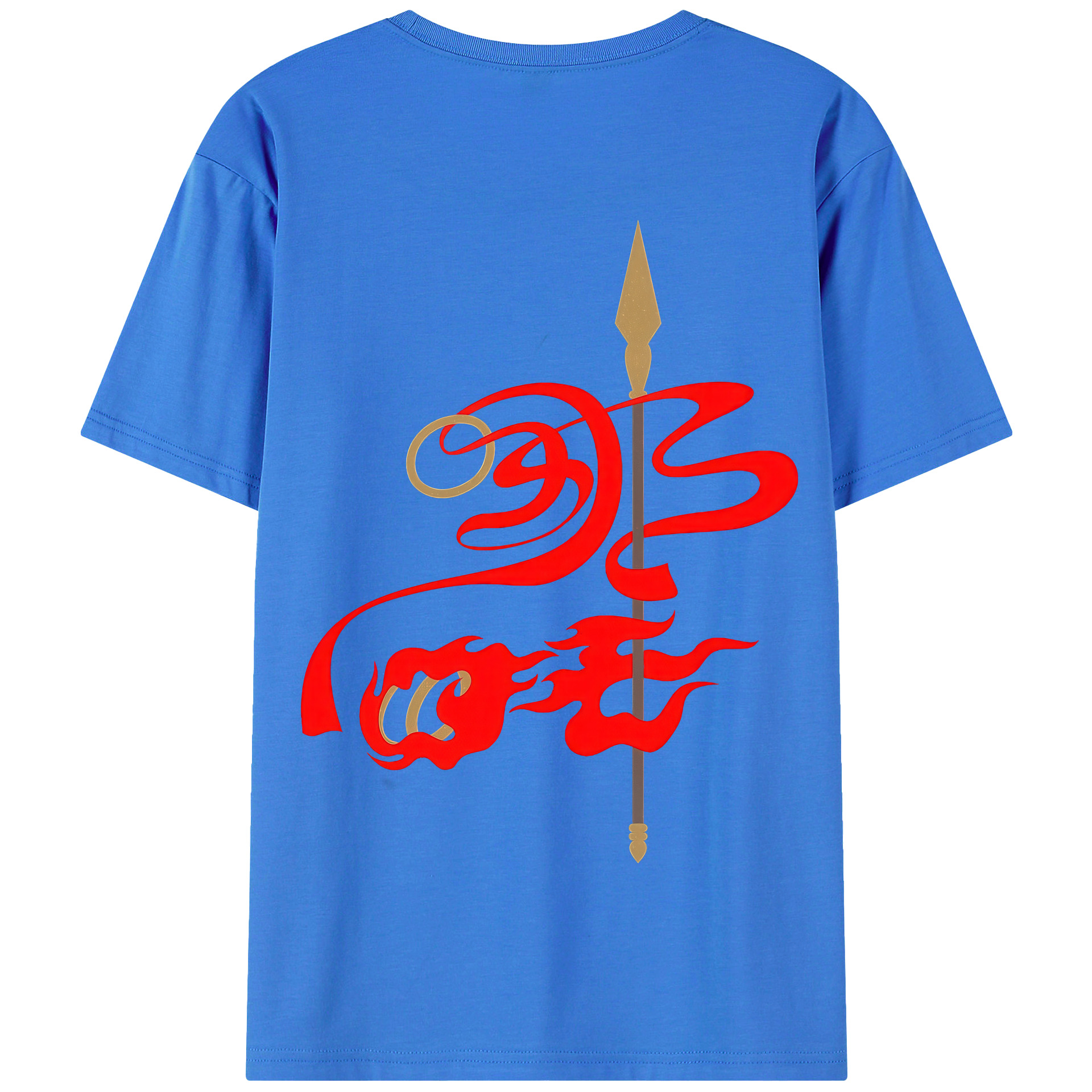 （画像用） Ne Zha 2 ナタ 魔童の大暴れ 綿100％半袖Tシャツ（背面プリント）