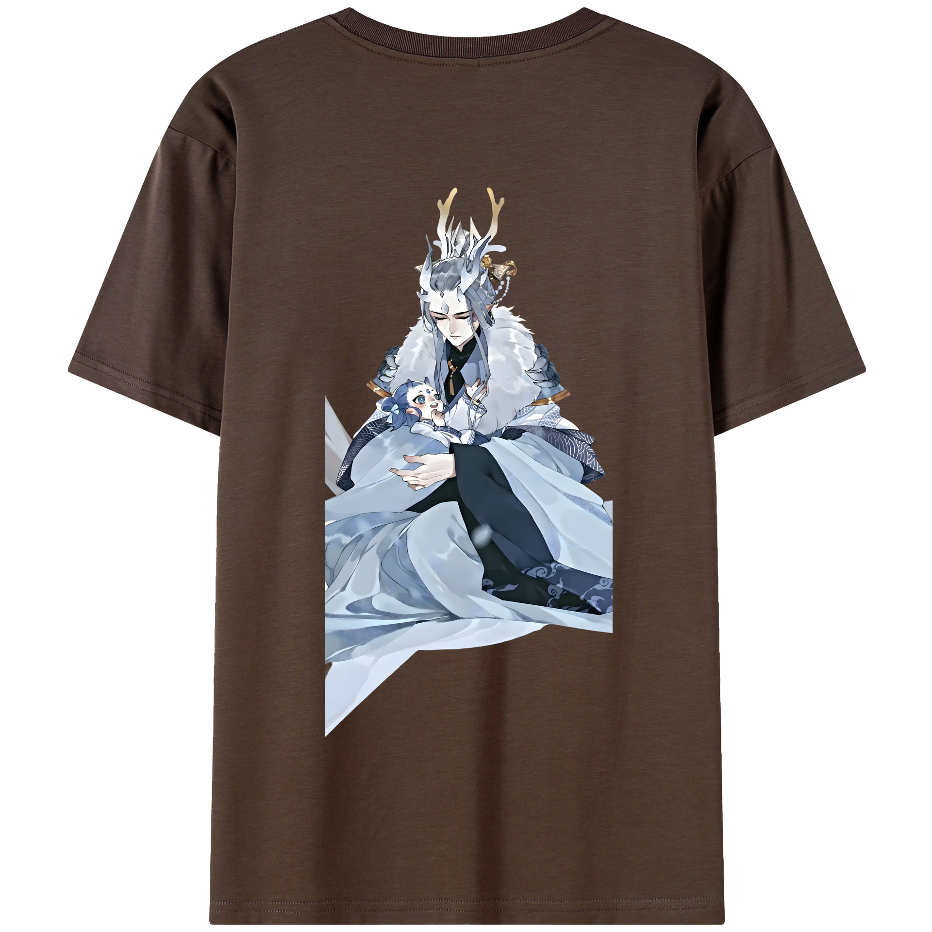 （画像用） Ne Zha 2 ナタ 魔童の大暴れ 綿100％半袖Tシャツ（背面プリント）