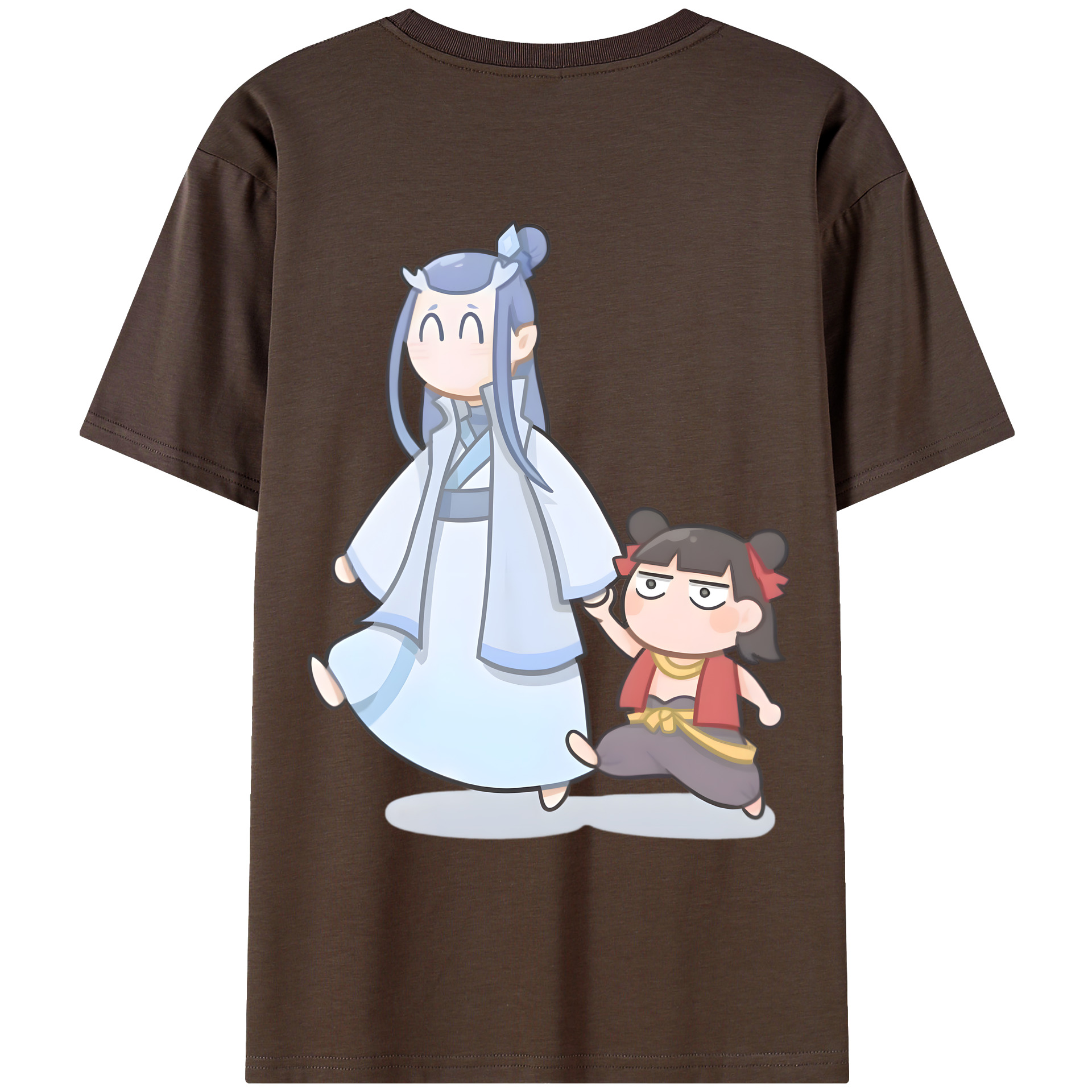 （画像用） Ne Zha 2 ナタ 魔童の大暴れ 綿100％半袖Tシャツ（背面プリント）