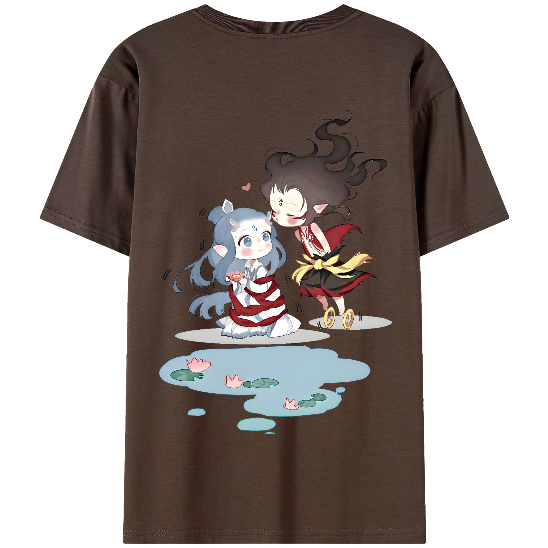 （画像用） Ne Zha 2 ナタ 魔童の大暴れ 綿100％半袖Tシャツ（背面プリント）