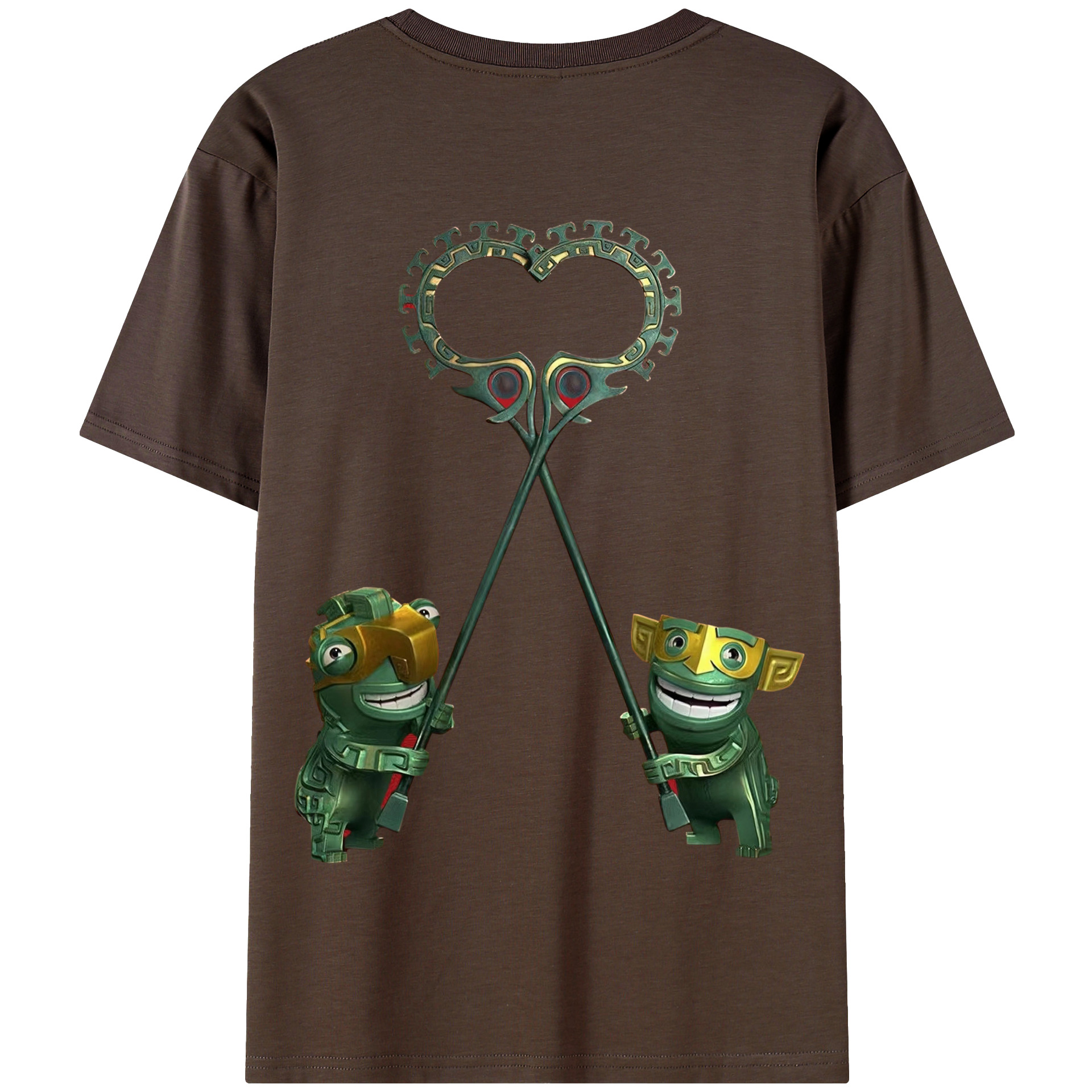 （画像用） Ne Zha 2 ナタ 魔童の大暴れ 綿100％半袖Tシャツ（背面プリント）