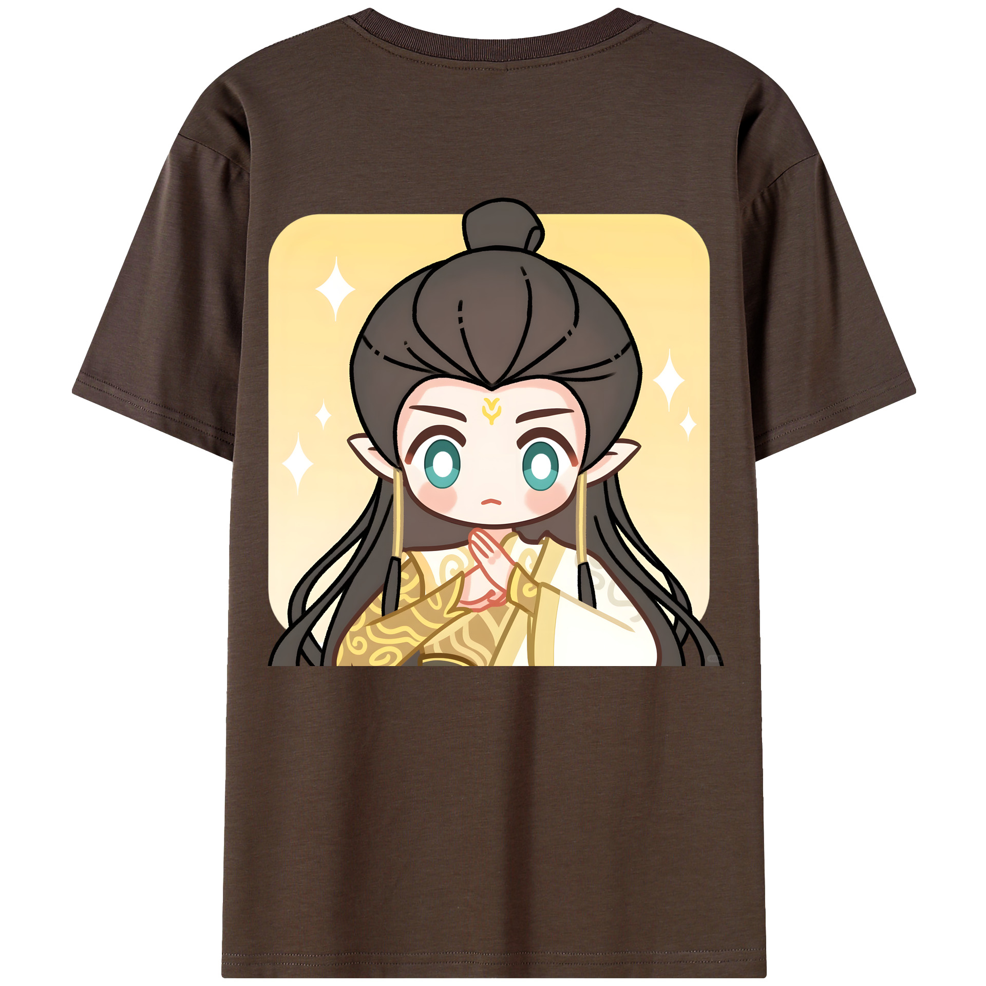 （画像用） Ne Zha 2 ナタ 魔童の大暴れ 綿100％半袖Tシャツ（背面プリント）