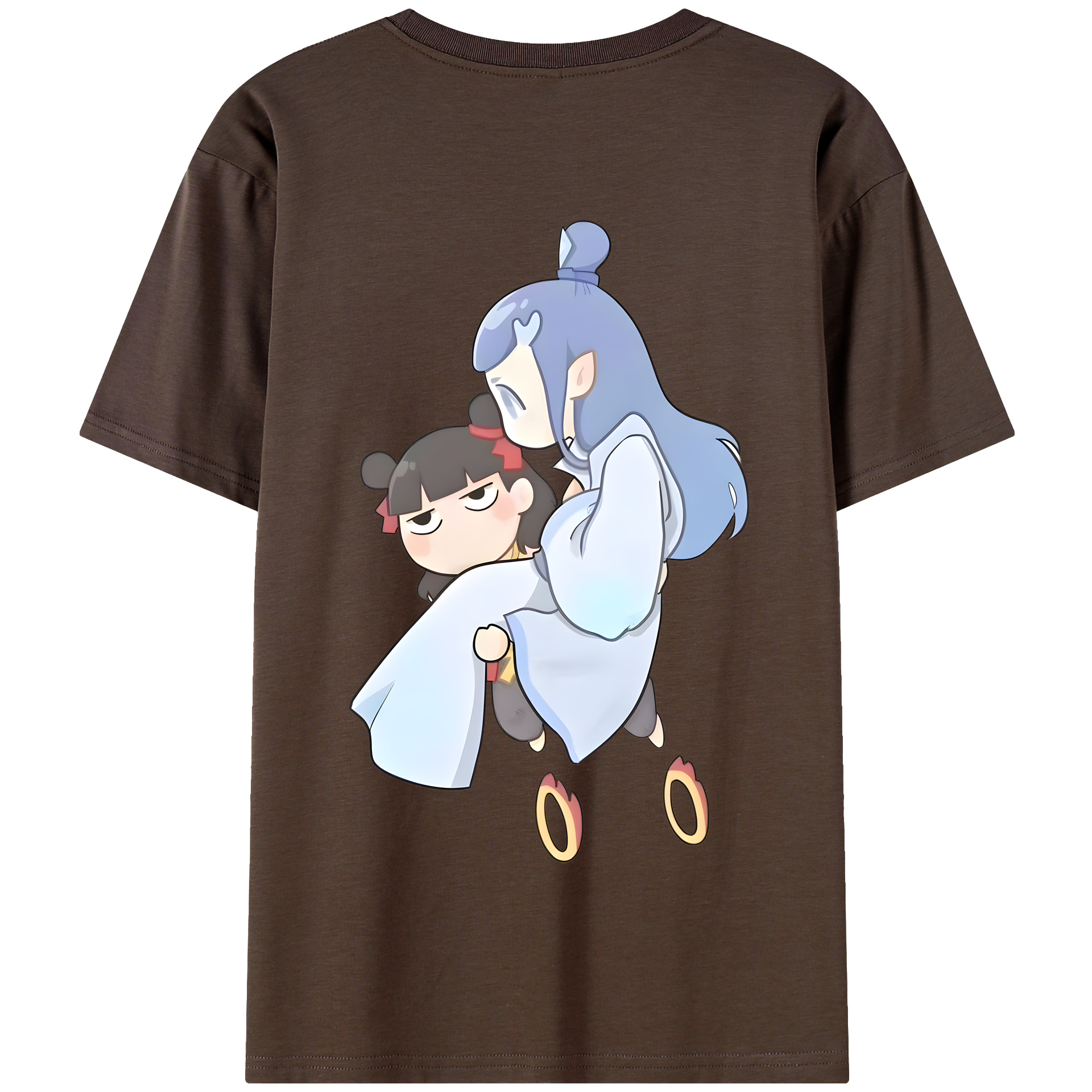 （画像用） Ne Zha 2 ナタ 魔童の大暴れ 綿100％半袖Tシャツ（背面プリント）