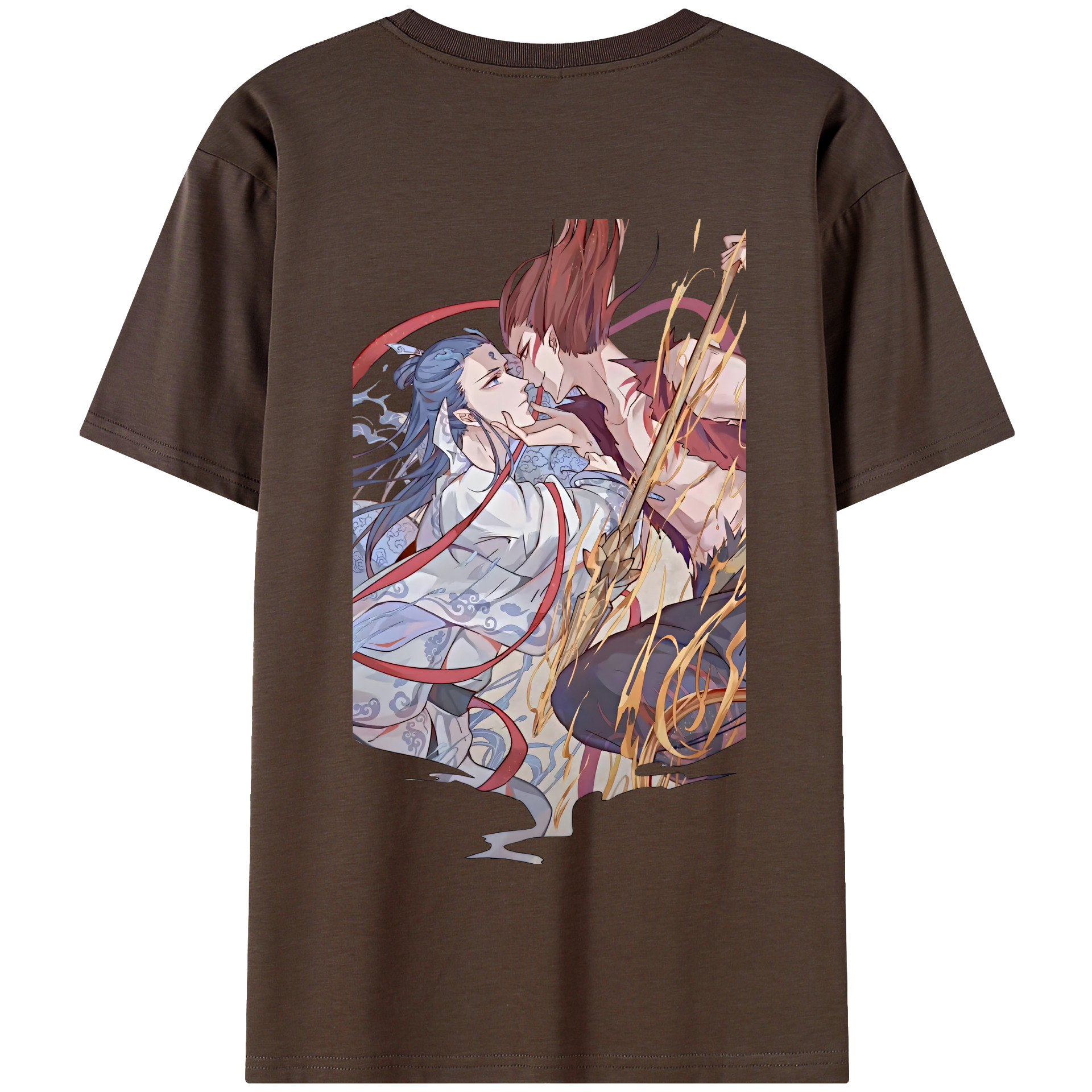 （画像用） Ne Zha 2 ナタ 魔童の大暴れ 綿100％半袖Tシャツ（背面プリント）