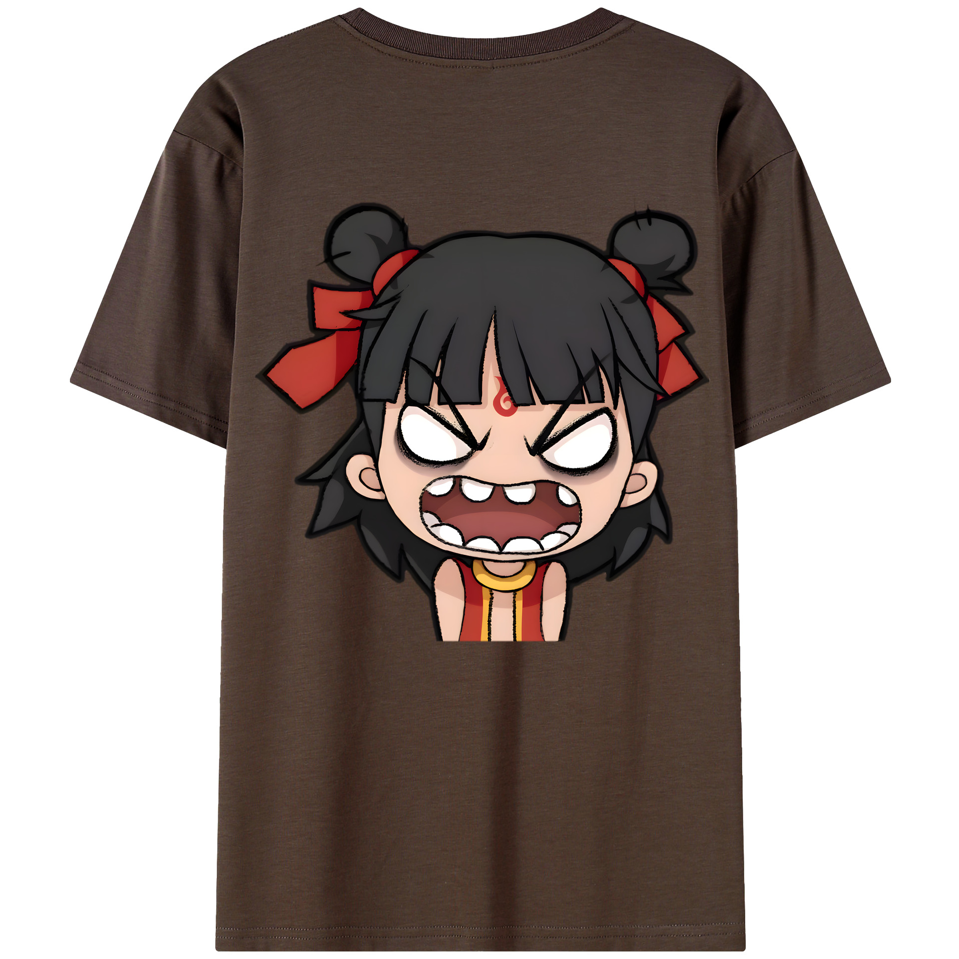 （画像用） Ne Zha 2 ナタ 魔童の大暴れ 綿100％半袖Tシャツ（背面プリント）