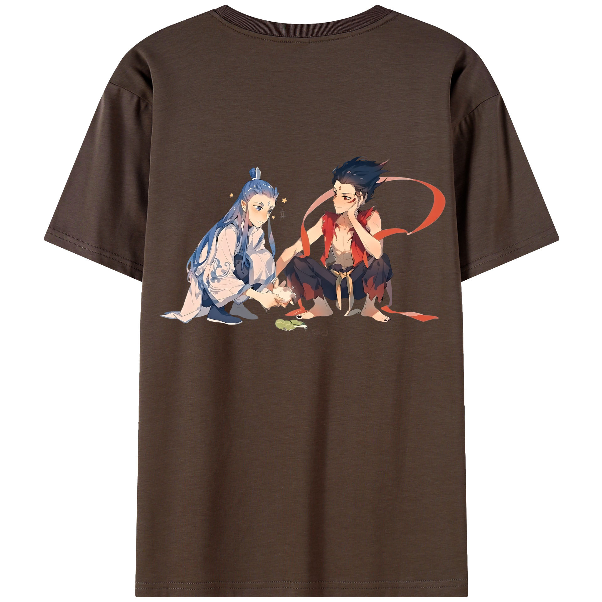 （画像用） Ne Zha 2 ナタ 魔童の大暴れ 綿100％半袖Tシャツ（背面プリント）