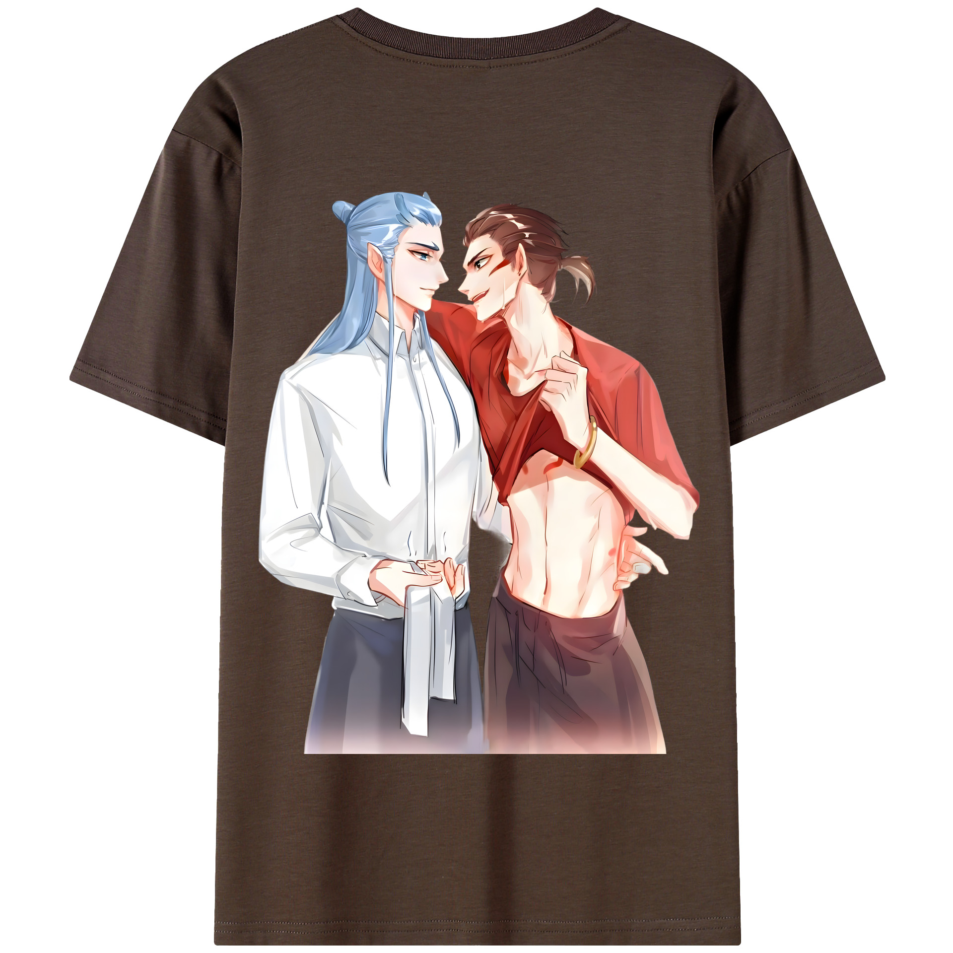 （画像用） Ne Zha 2 ナタ 魔童の大暴れ 綿100％半袖Tシャツ（背面プリント）