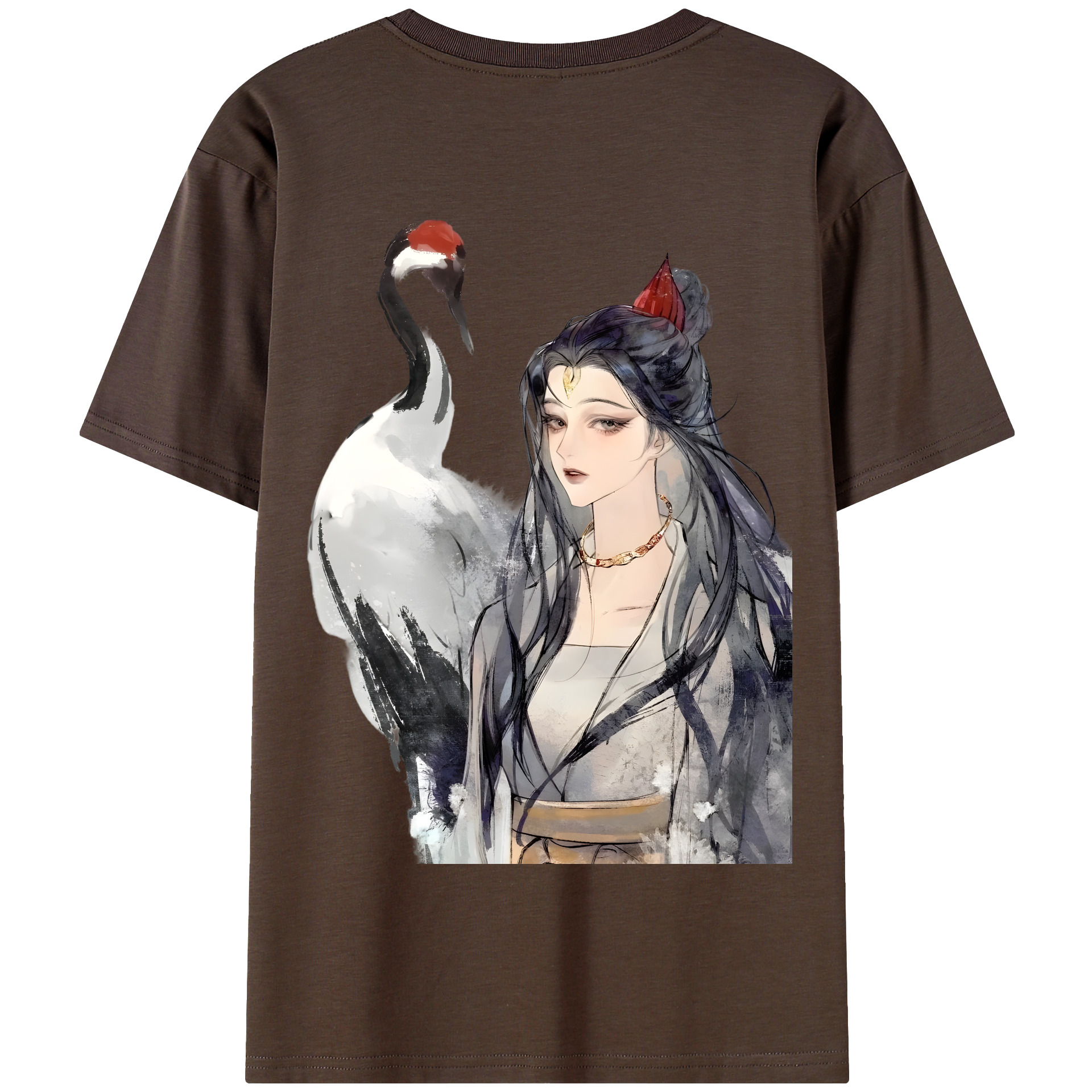 （画像用） Ne Zha 2 ナタ 魔童の大暴れ 綿100％半袖Tシャツ（背面プリント）