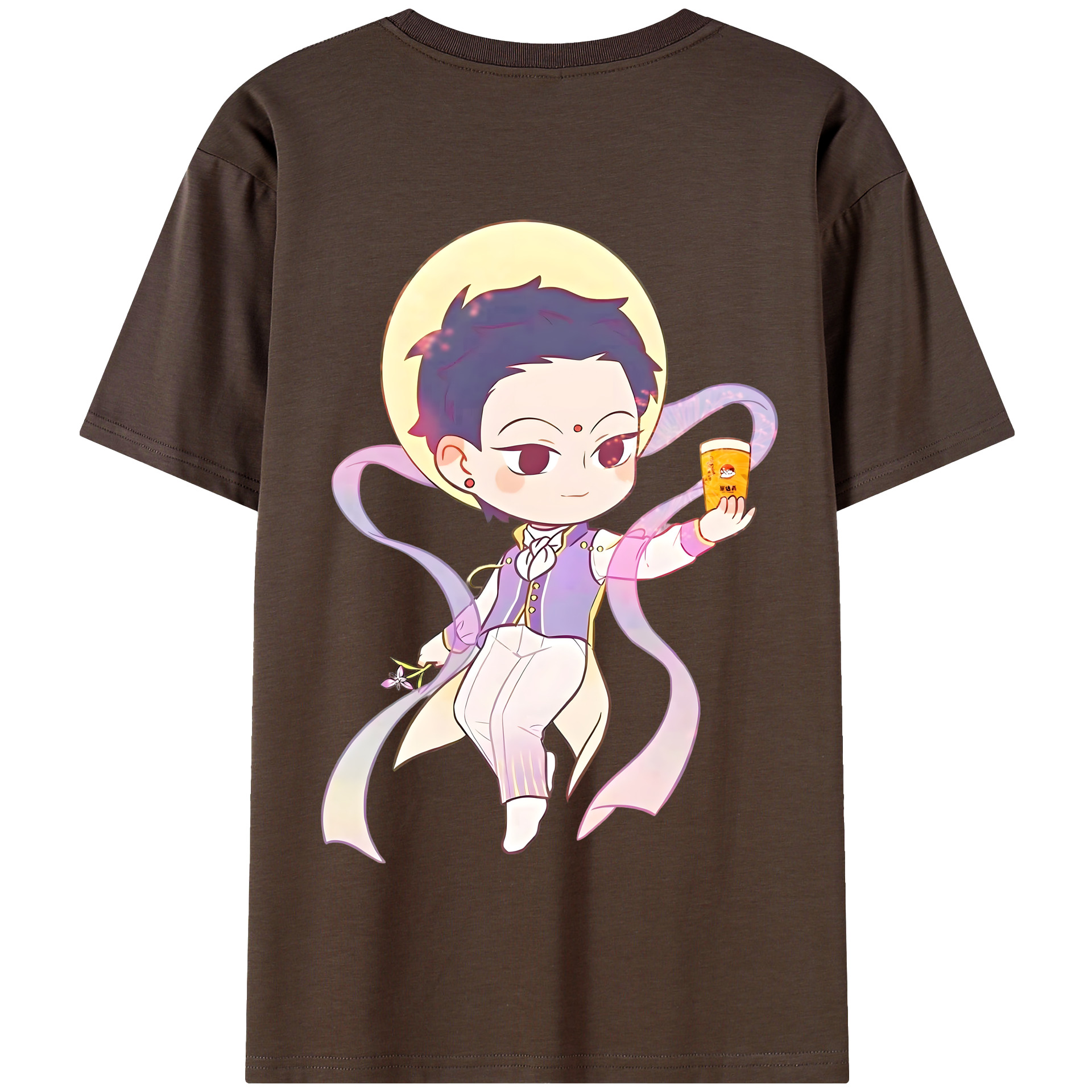 （画像用） Ne Zha 2 ナタ 魔童の大暴れ 綿100％半袖Tシャツ（背面プリント）