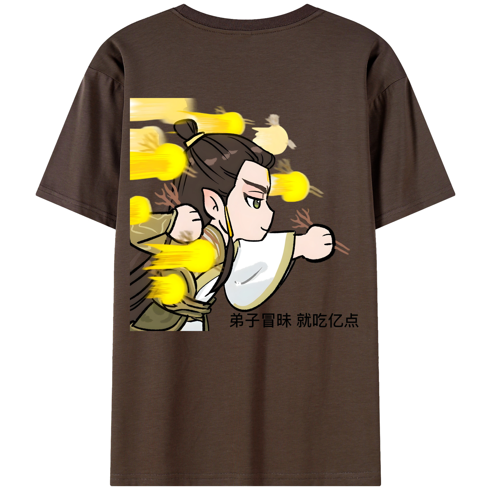 （画像用） Ne Zha 2 ナタ 魔童の大暴れ 綿100％半袖Tシャツ（背面プリント）