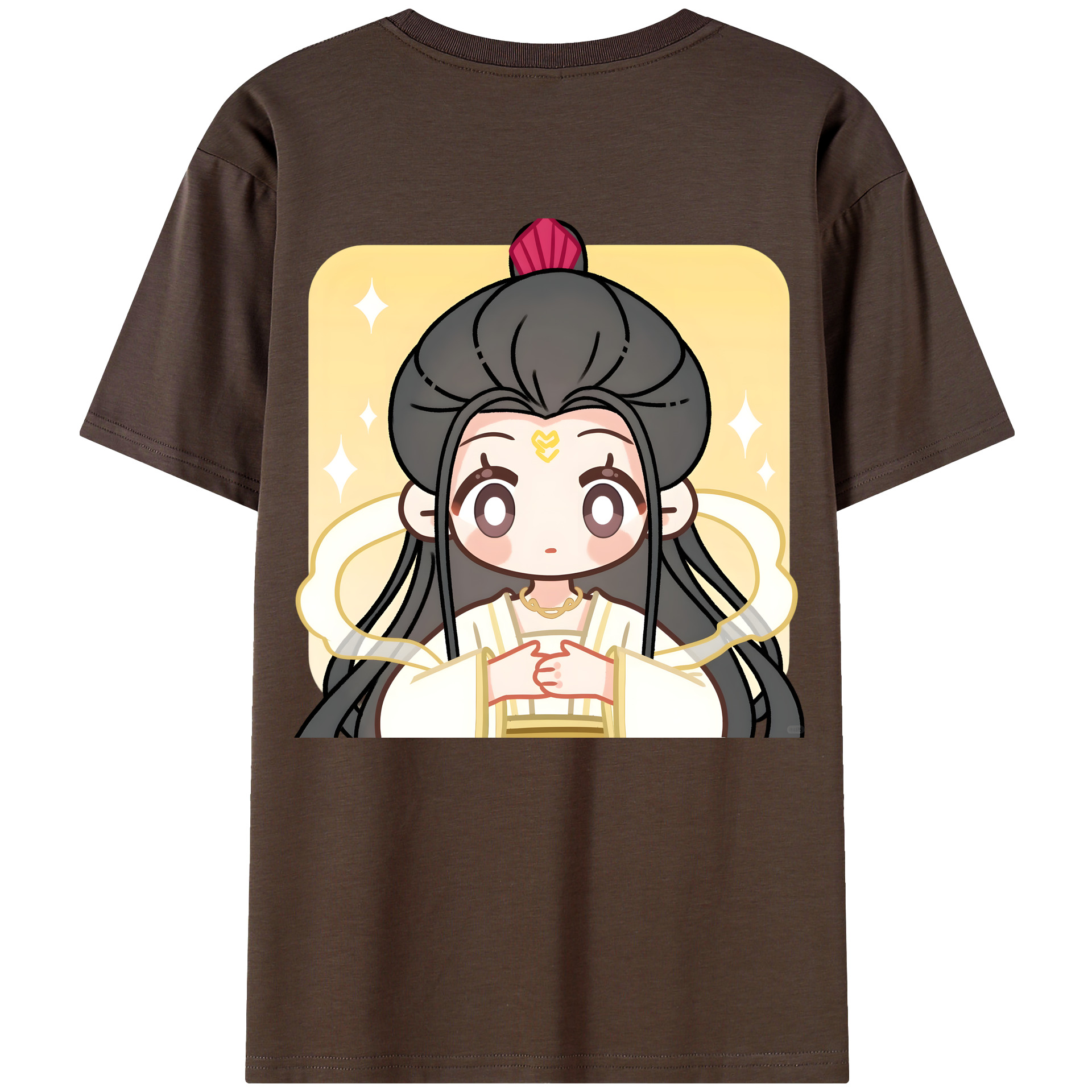 （画像用） Ne Zha 2 ナタ 魔童の大暴れ 綿100％半袖Tシャツ（背面プリント）