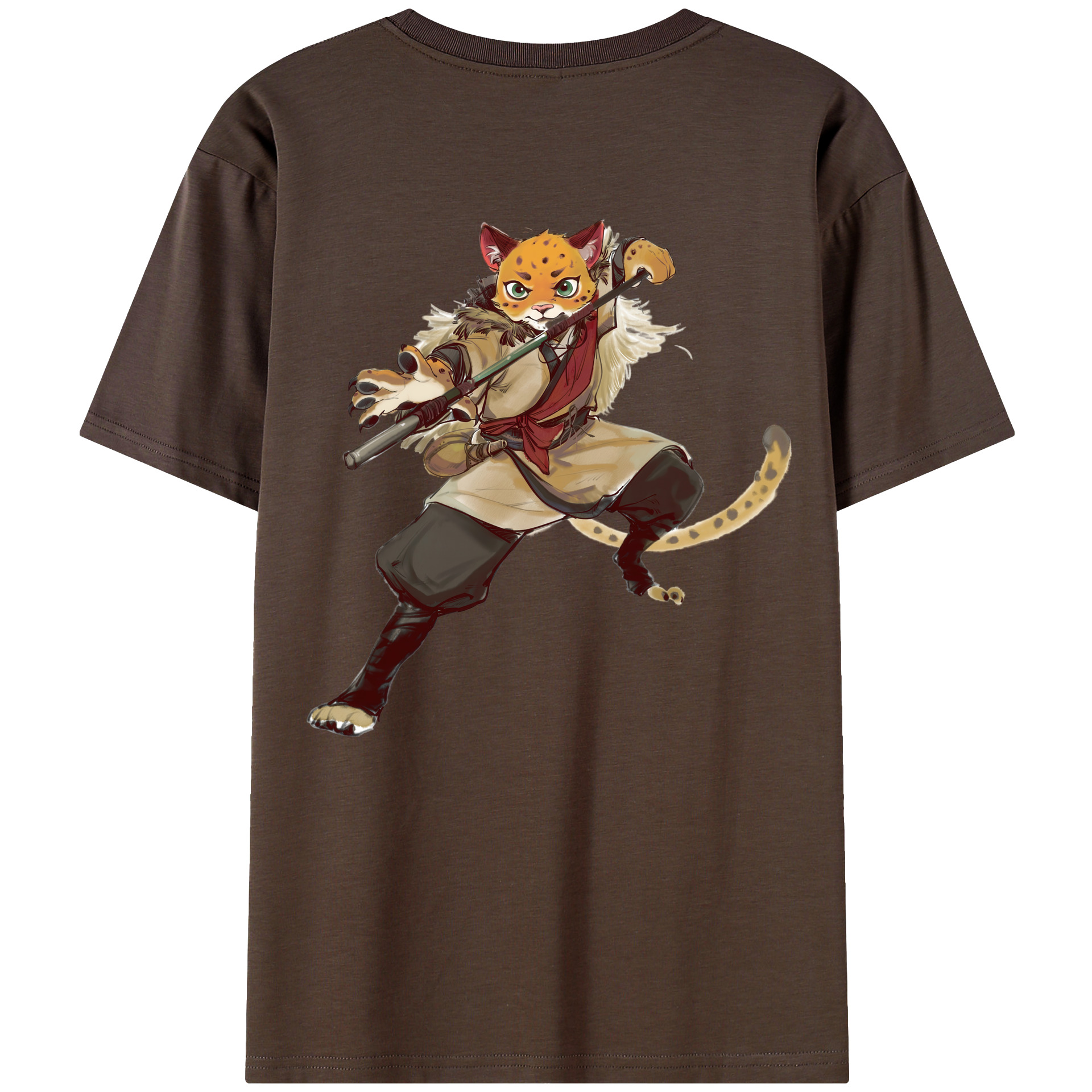 （画像用） Ne Zha 2 ナタ 魔童の大暴れ 綿100％半袖Tシャツ（背面プリント）