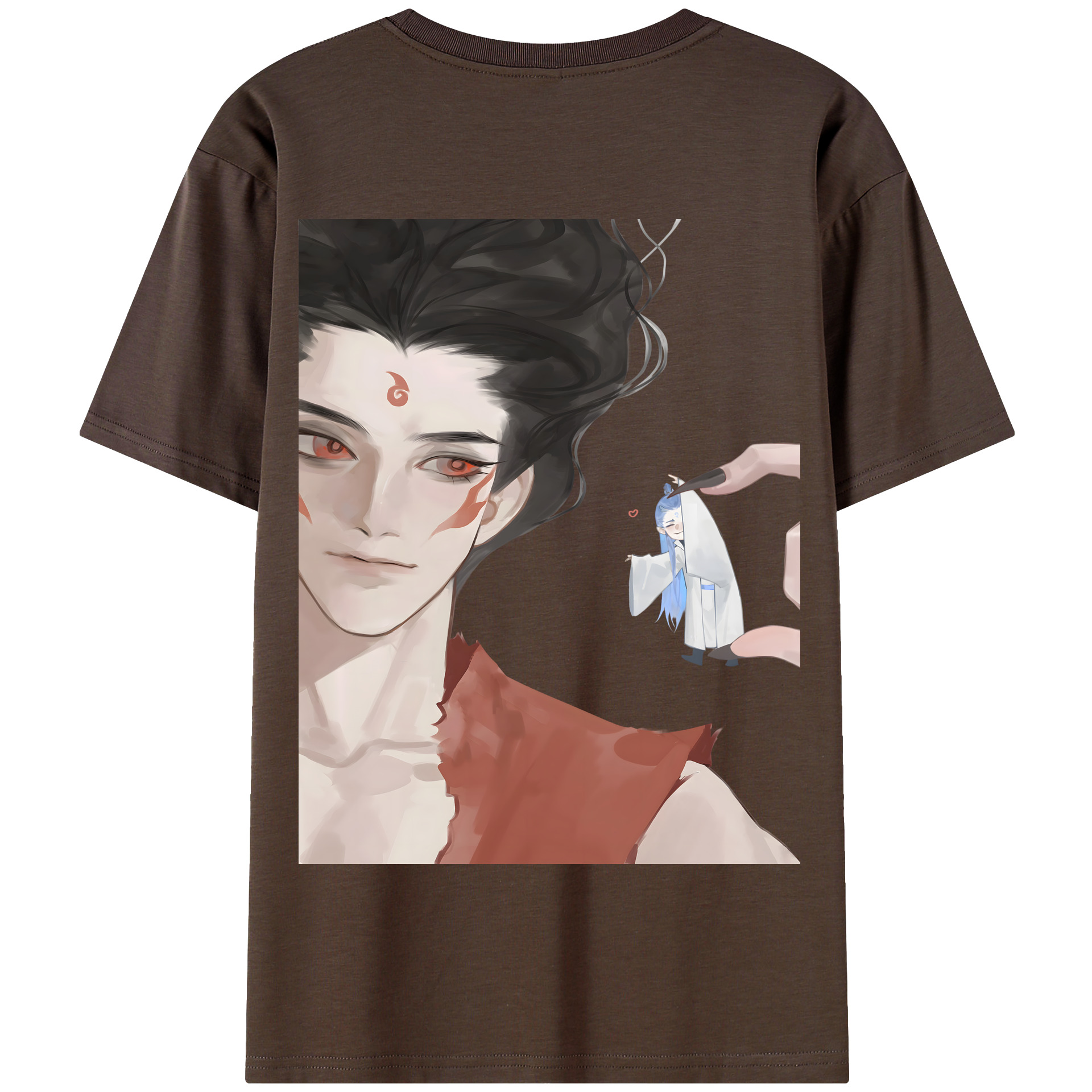 （画像用） Ne Zha 2 ナタ 魔童の大暴れ 綿100％半袖Tシャツ（背面プリント）