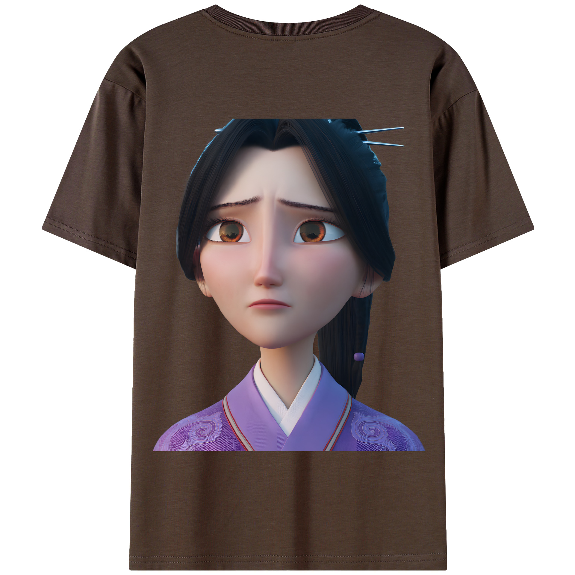 （画像用） Ne Zha 2 ナタ 魔童の大暴れ 綿100％半袖Tシャツ（背面プリント）