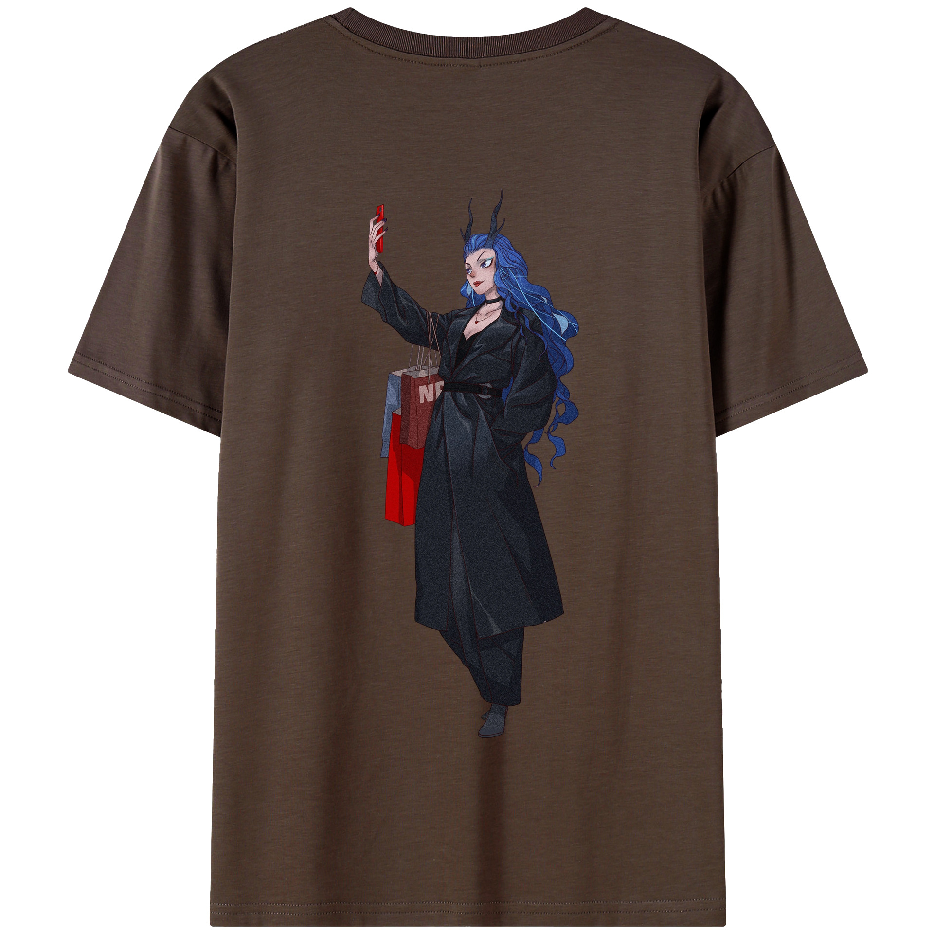 （画像用） Ne Zha 2 ナタ 魔童の大暴れ 綿100％半袖Tシャツ（背面プリント）
