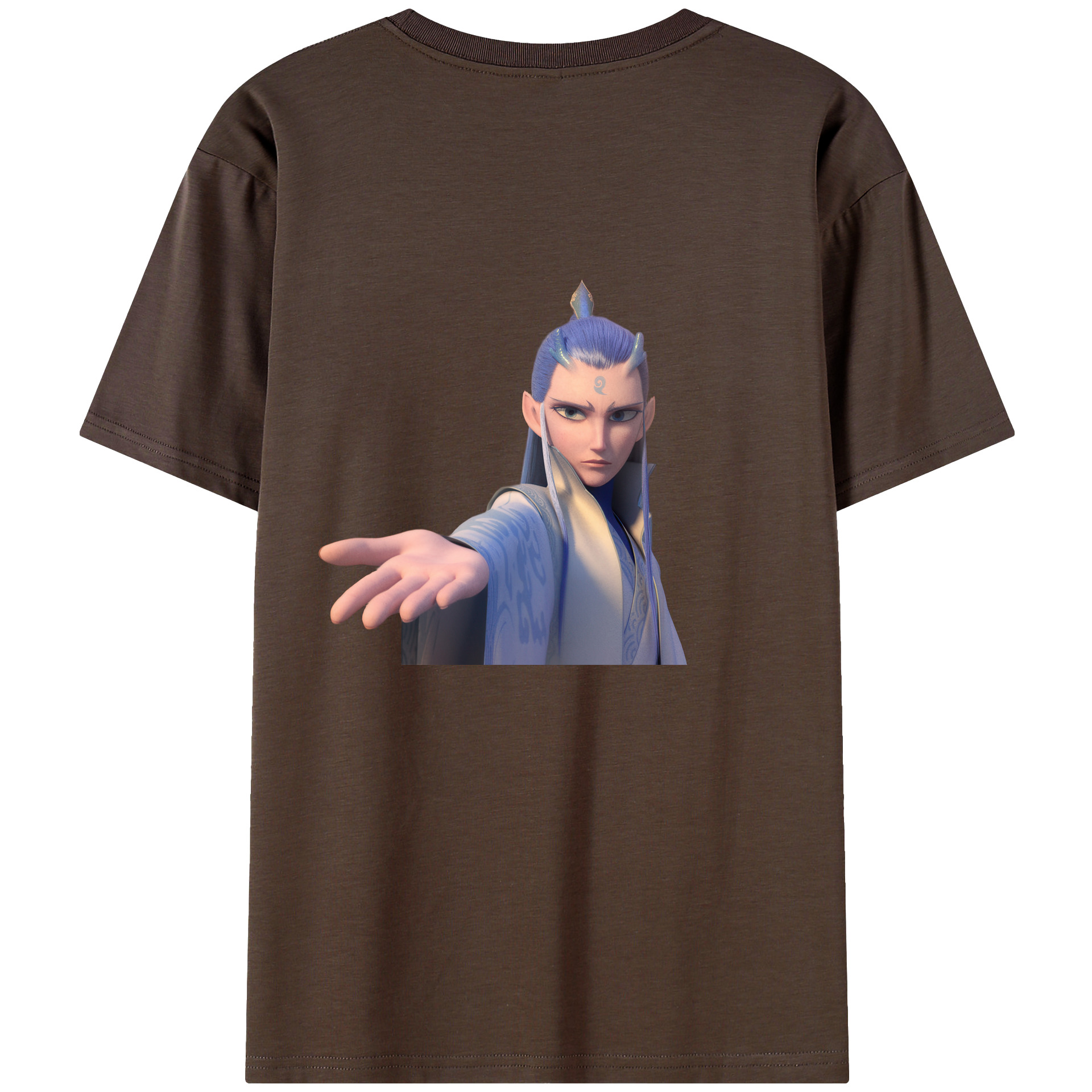 （画像用） Ne Zha 2 ナタ 魔童の大暴れ 綿100％半袖Tシャツ（背面プリント）