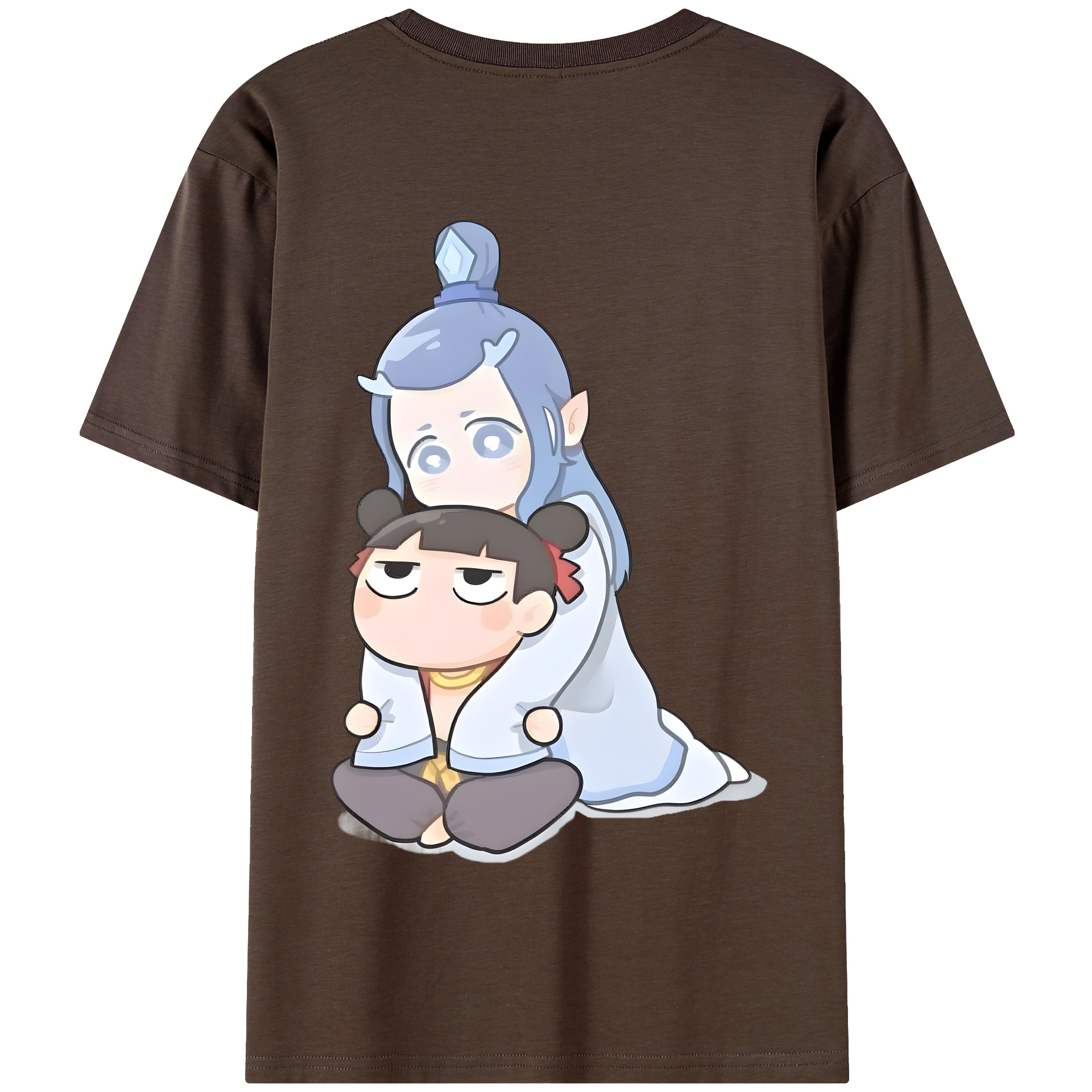 （画像用） Ne Zha 2 ナタ 魔童の大暴れ 綿100％半袖Tシャツ（背面プリント）