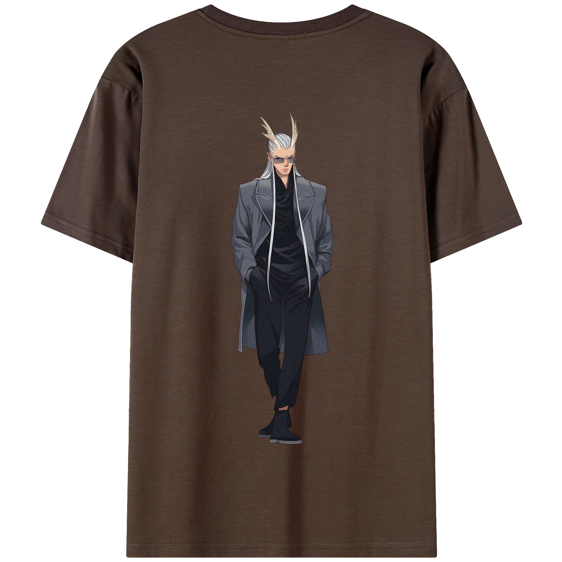 （画像用） Ne Zha 2 ナタ 魔童の大暴れ 綿100％半袖Tシャツ（背面プリント）