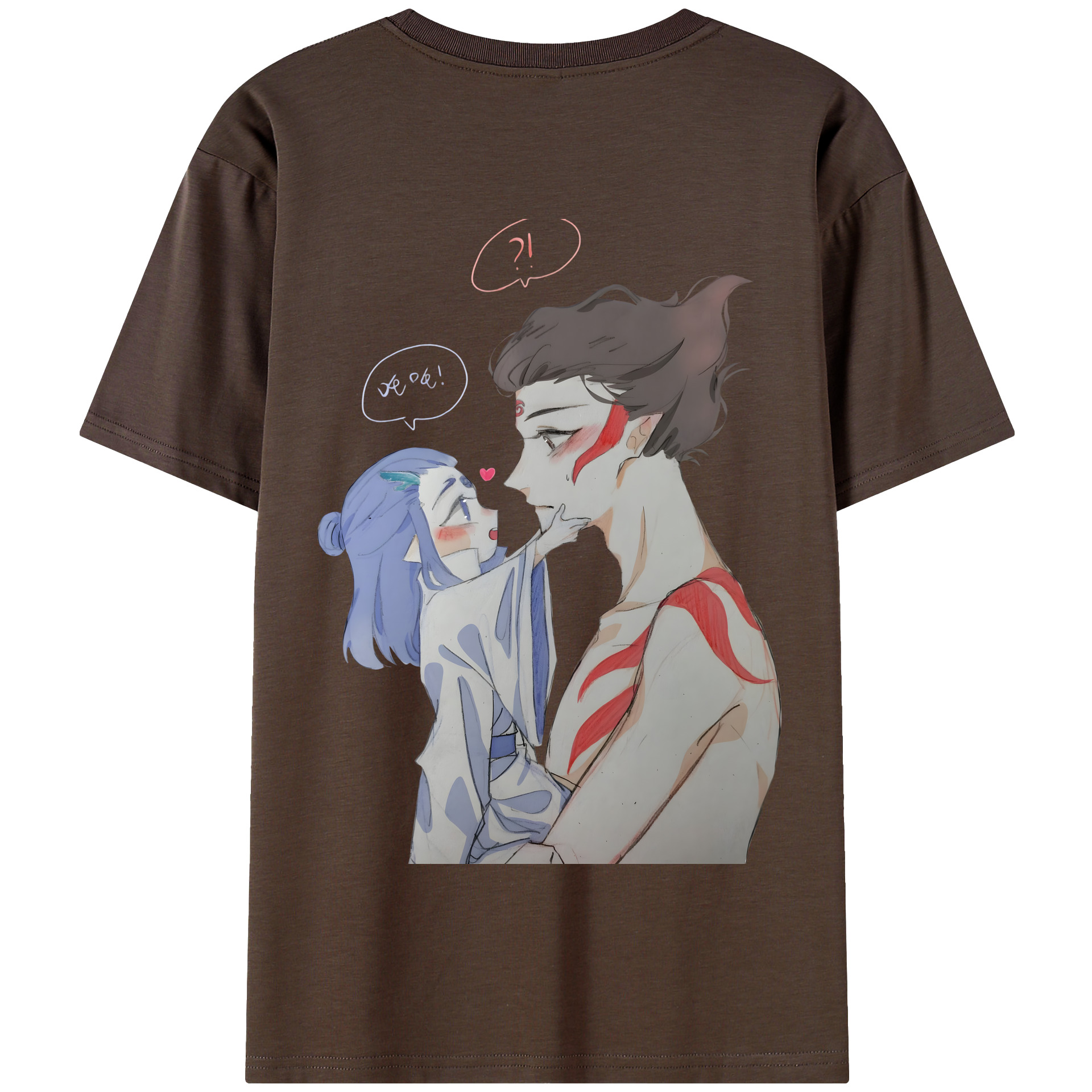 （画像用） Ne Zha 2 ナタ 魔童の大暴れ 綿100％半袖Tシャツ（背面プリント）