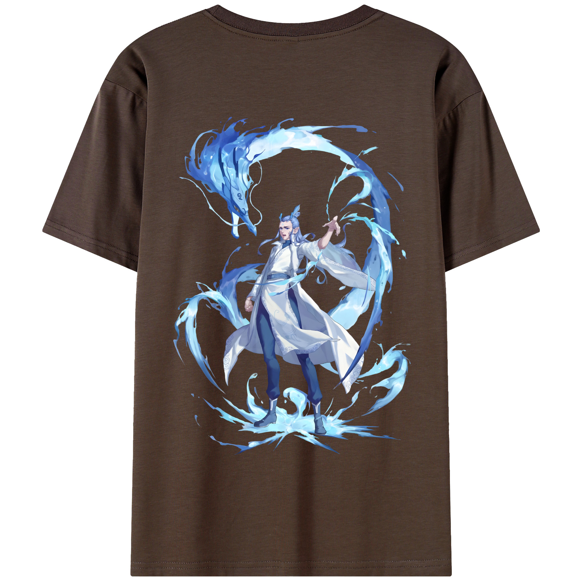（画像用） Ne Zha 2 ナタ 魔童の大暴れ 綿100％半袖Tシャツ（背面プリント）