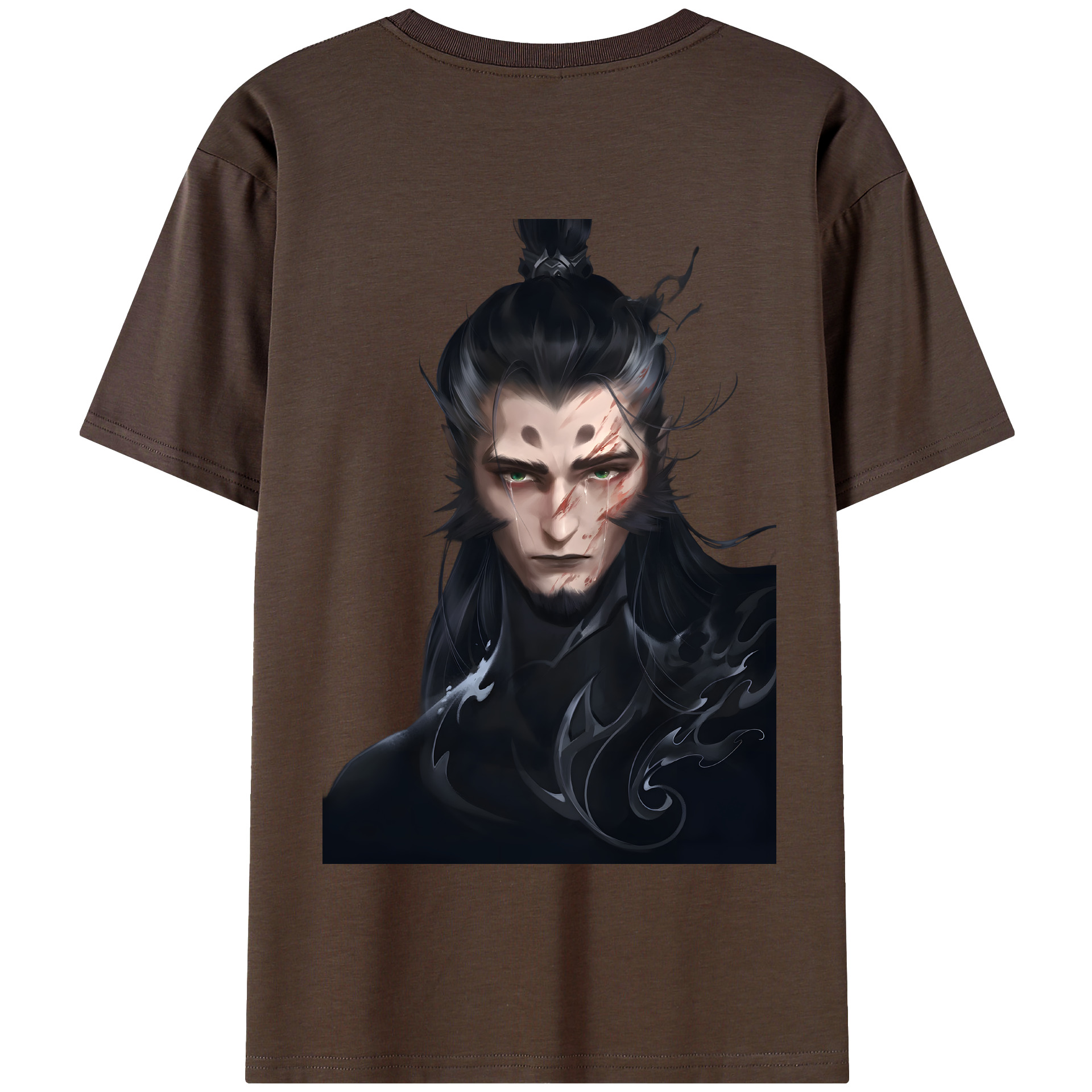 （画像用） Ne Zha 2 ナタ 魔童の大暴れ 綿100％半袖Tシャツ（背面プリント）