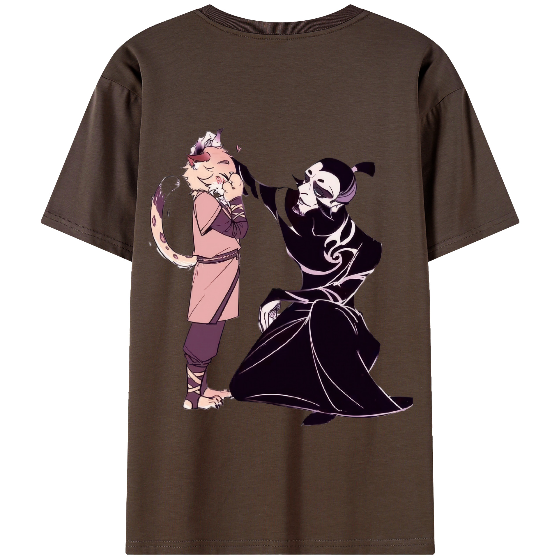 （画像用） Ne Zha 2 ナタ 魔童の大暴れ 綿100％半袖Tシャツ（背面プリント）