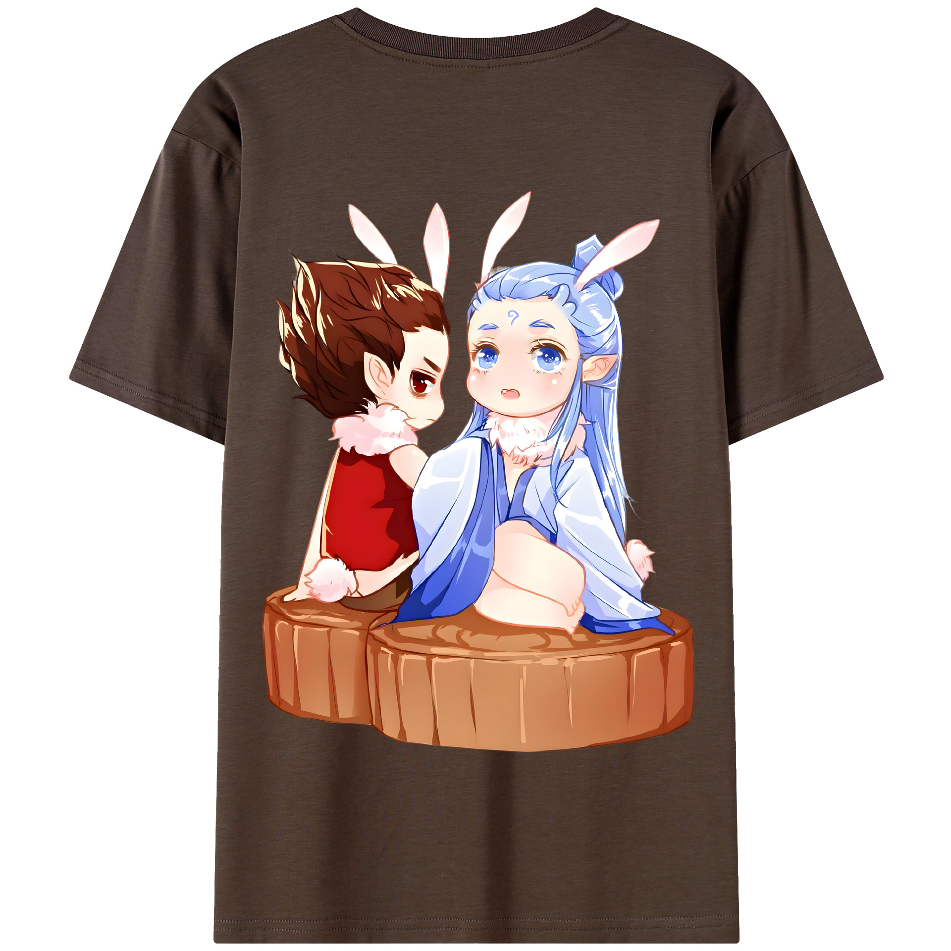 （画像用） Ne Zha 2 ナタ 魔童の大暴れ 綿100％半袖Tシャツ（背面プリント）