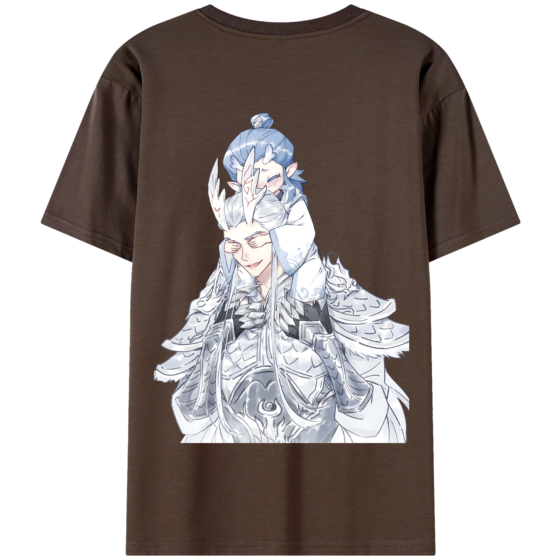 （画像用） Ne Zha 2 ナタ 魔童の大暴れ 綿100％半袖Tシャツ（背面プリント）