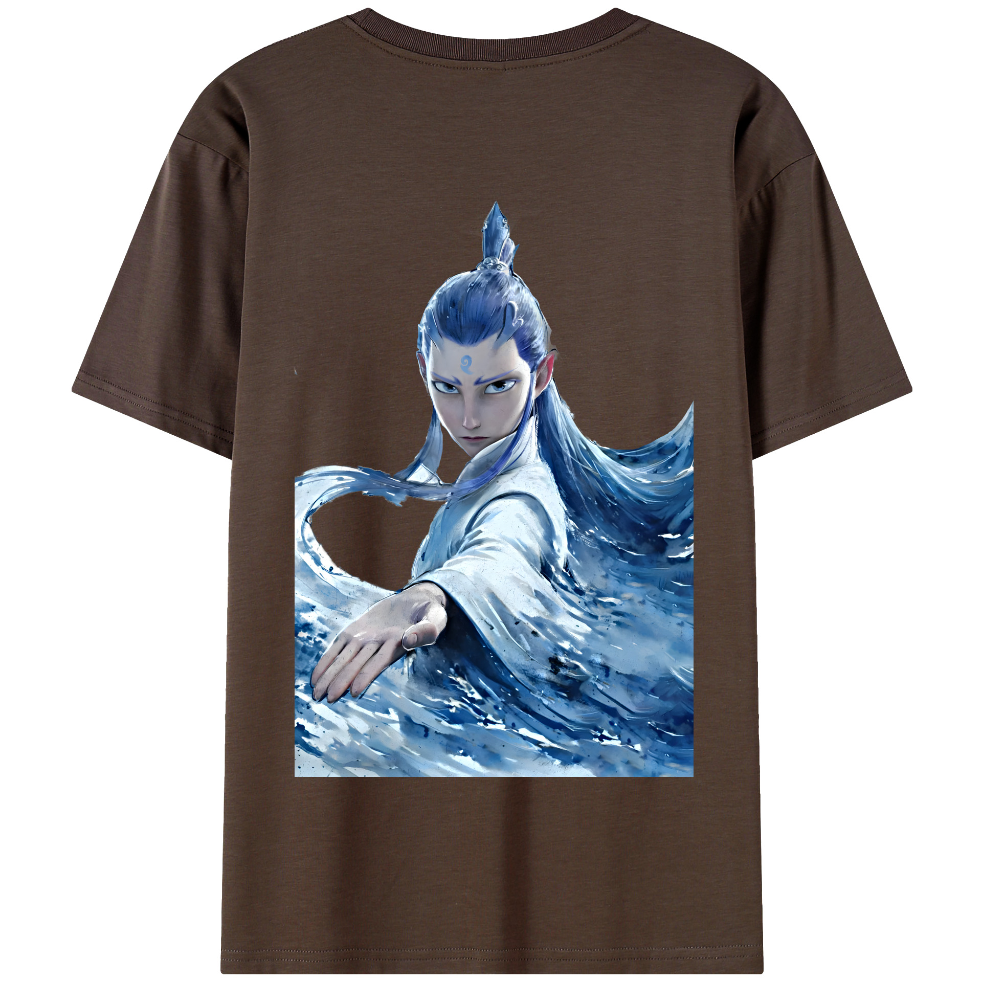 （画像用） Ne Zha 2 ナタ 魔童の大暴れ 綿100％半袖Tシャツ（背面プリント）