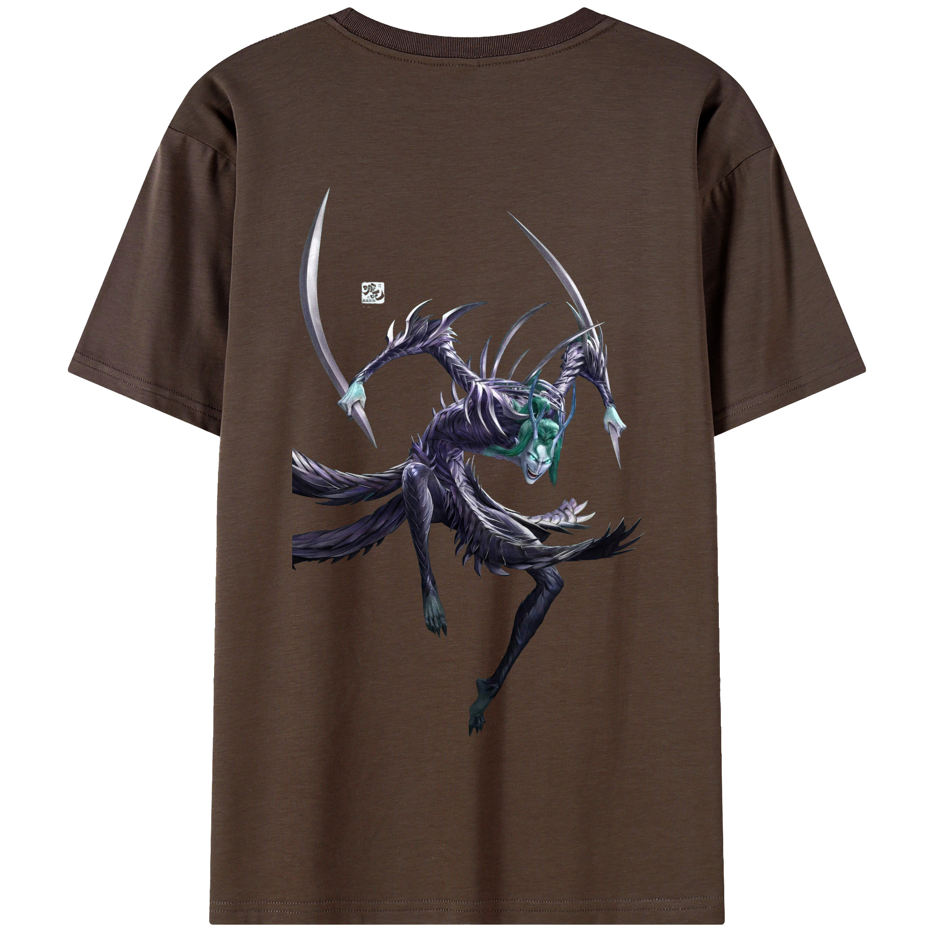 （画像用） Ne Zha 2 ナタ 魔童の大暴れ 綿100％半袖Tシャツ（背面プリント）