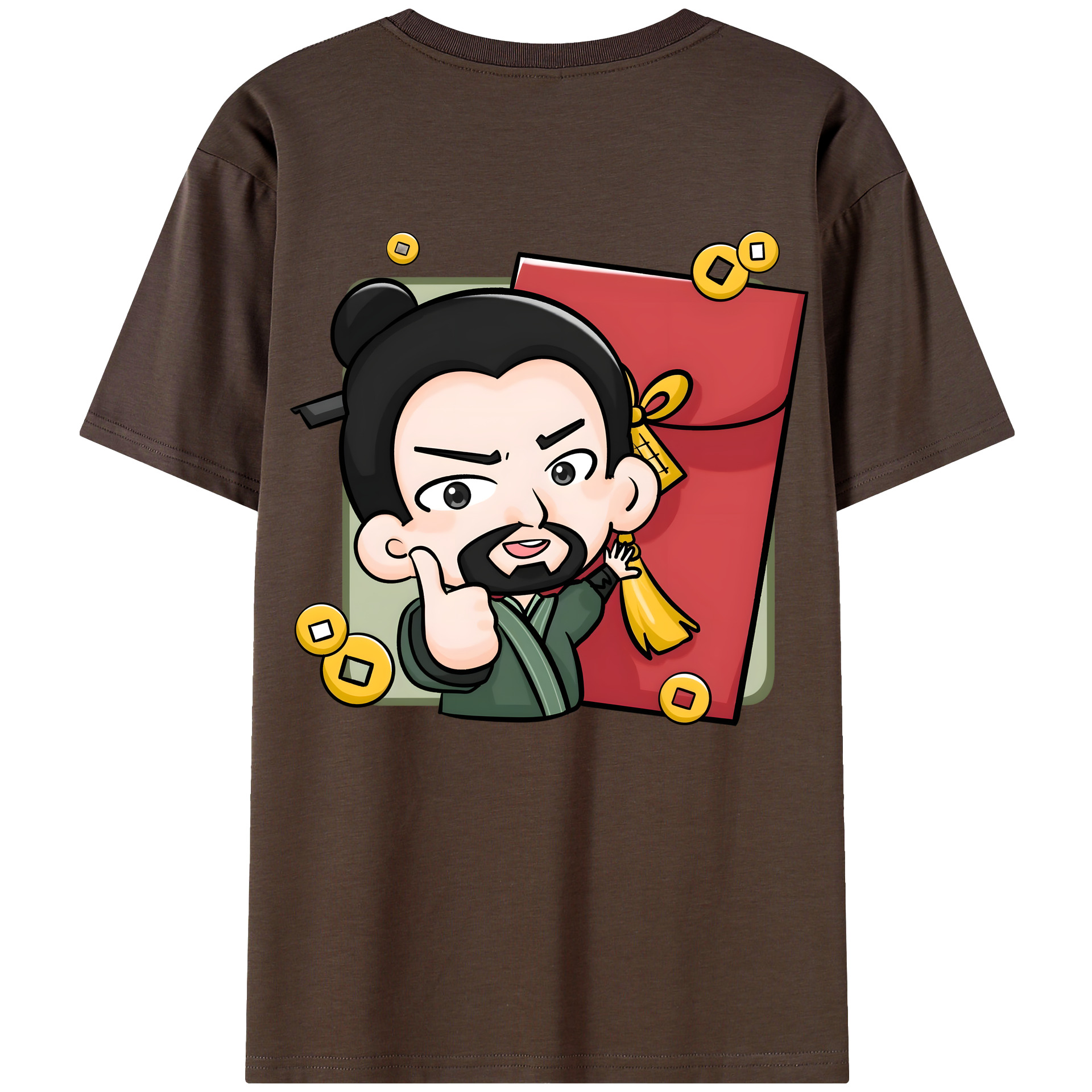 （画像用） Ne Zha 2 ナタ 魔童の大暴れ 綿100％半袖Tシャツ（背面プリント）