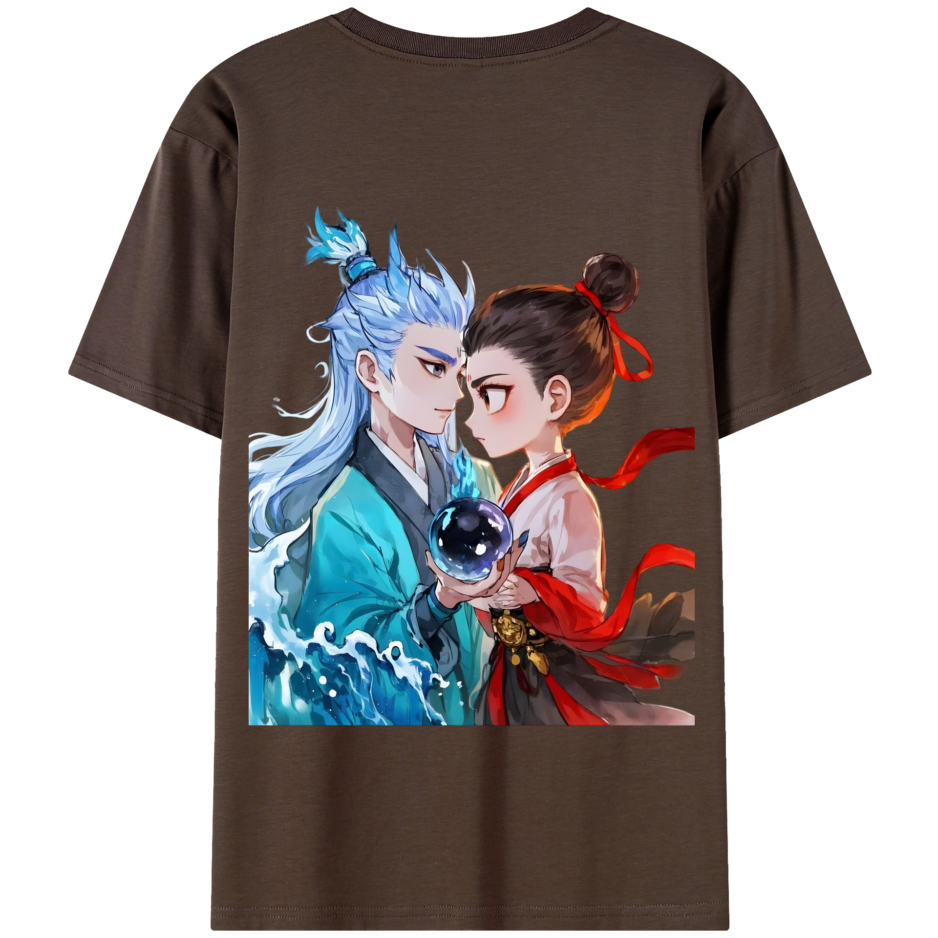 （画像用） Ne Zha 2 ナタ 魔童の大暴れ 綿100％半袖Tシャツ（背面プリント）