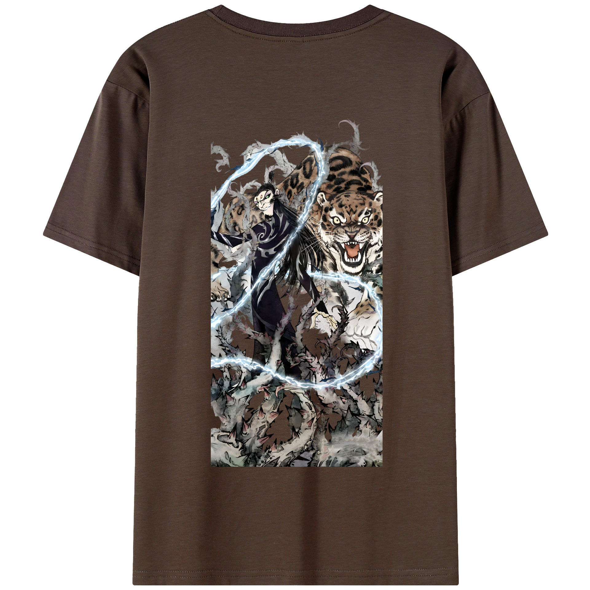 （画像用） Ne Zha 2 ナタ 魔童の大暴れ 綿100％半袖Tシャツ（背面プリント）