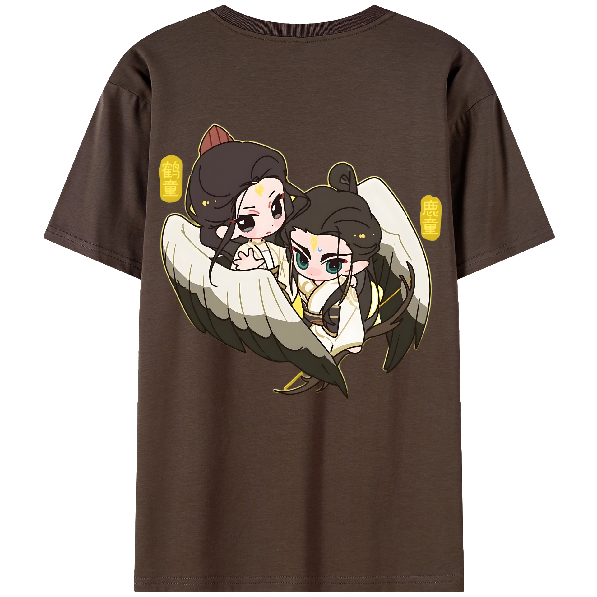 （画像用） Ne Zha 2 ナタ 魔童の大暴れ 綿100％半袖Tシャツ（背面プリント）