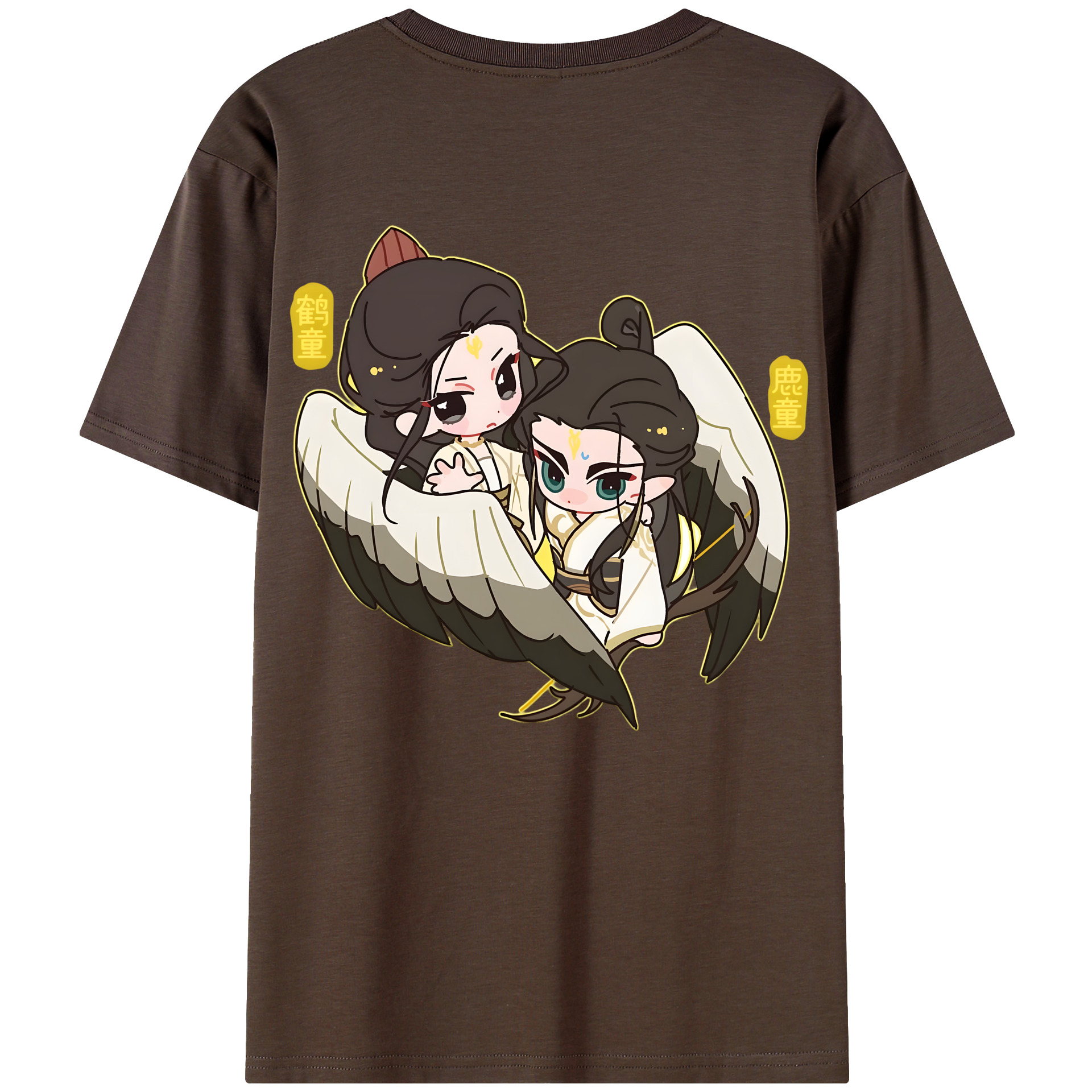 （画像用） Ne Zha 2 ナタ 魔童の大暴れ 綿100％半袖Tシャツ（背面プリント）