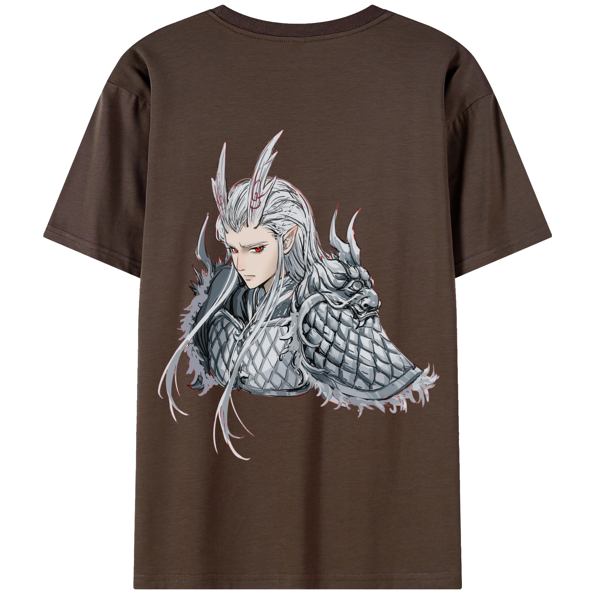 （画像用） Ne Zha 2 ナタ 魔童の大暴れ 綿100％半袖Tシャツ（背面プリント）