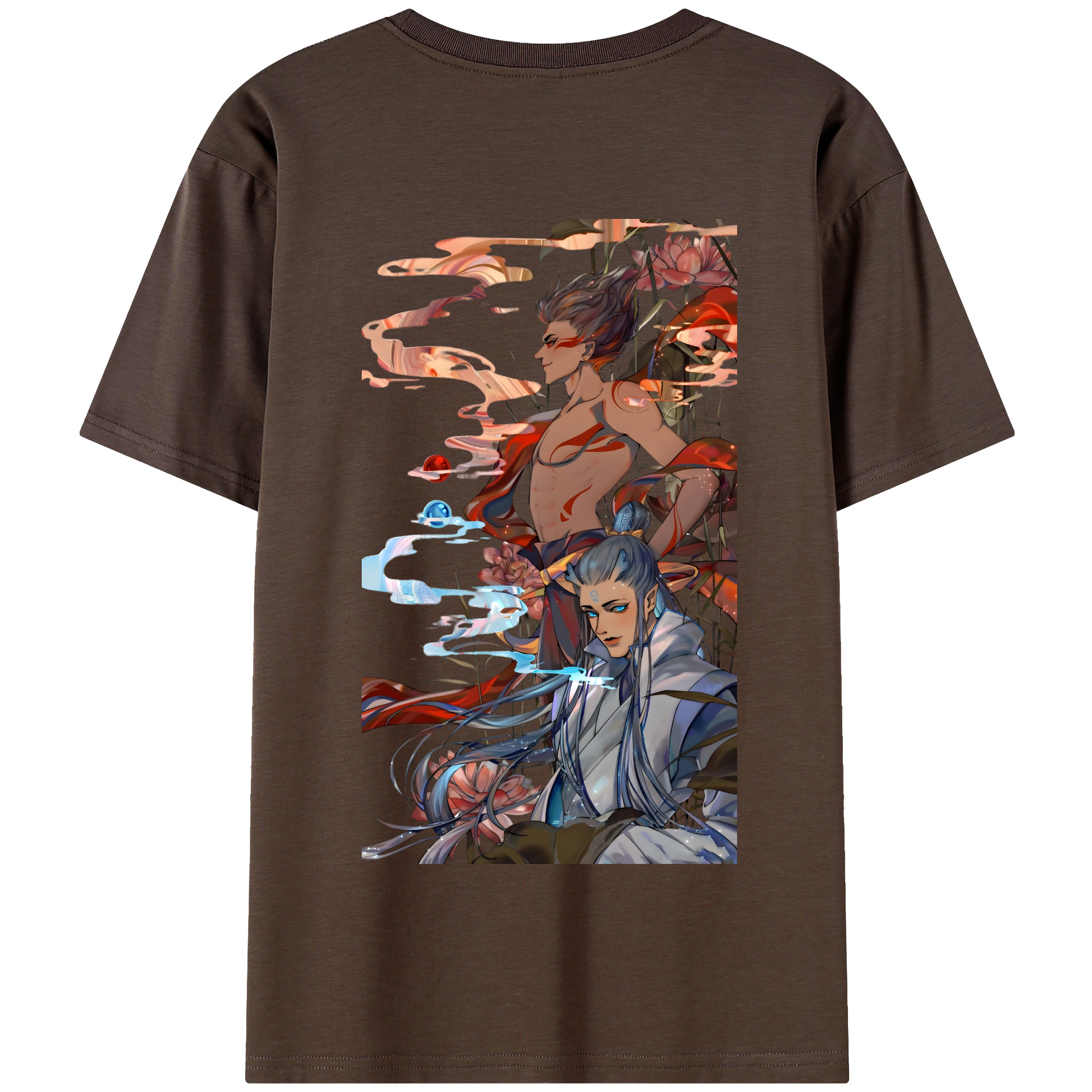 （画像用） Ne Zha 2 ナタ 魔童の大暴れ 綿100％半袖Tシャツ（背面プリント）