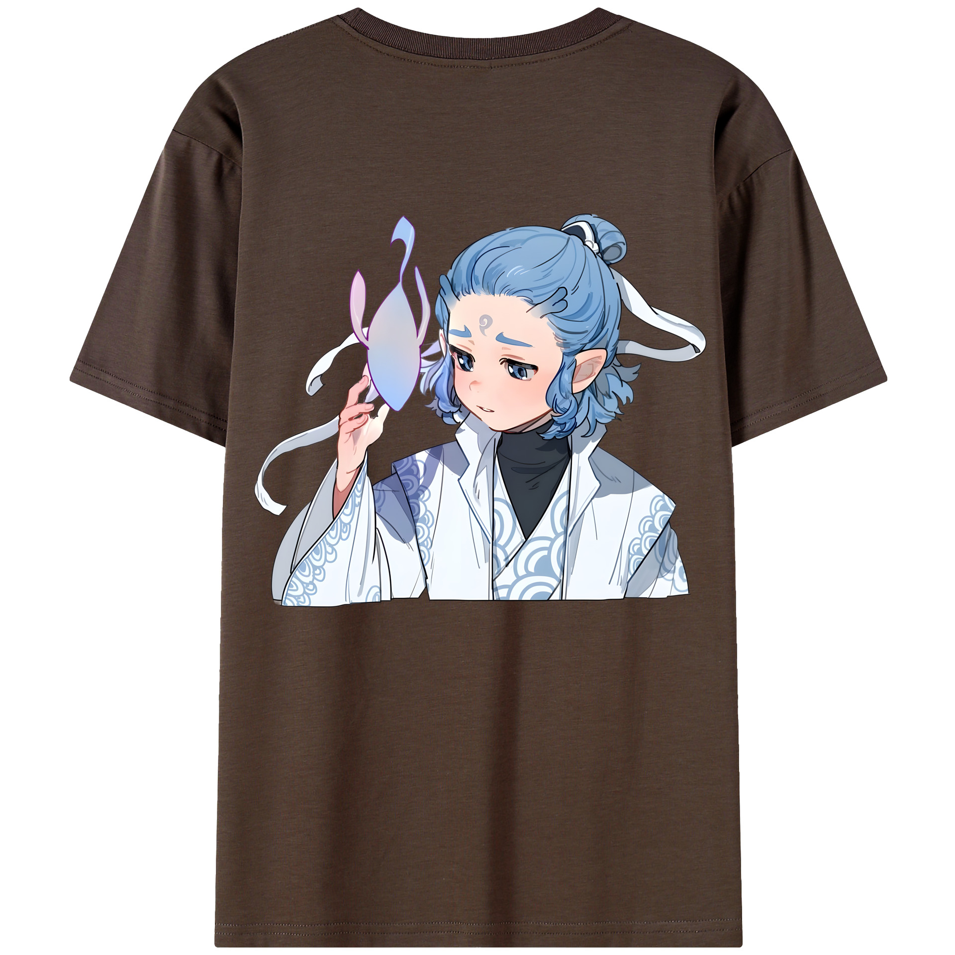 （画像用） Ne Zha 2 ナタ 魔童の大暴れ 綿100％半袖Tシャツ（背面プリント）