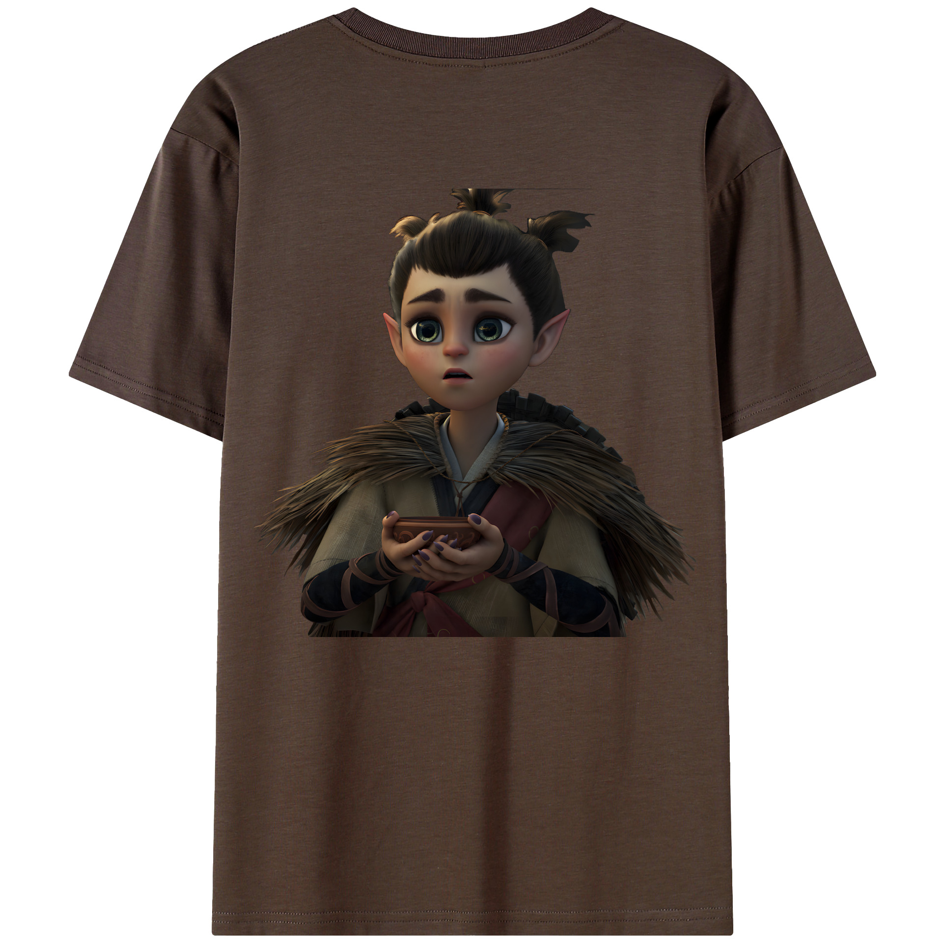 （画像用） Ne Zha 2 ナタ 魔童の大暴れ 綿100％半袖Tシャツ（背面プリント）